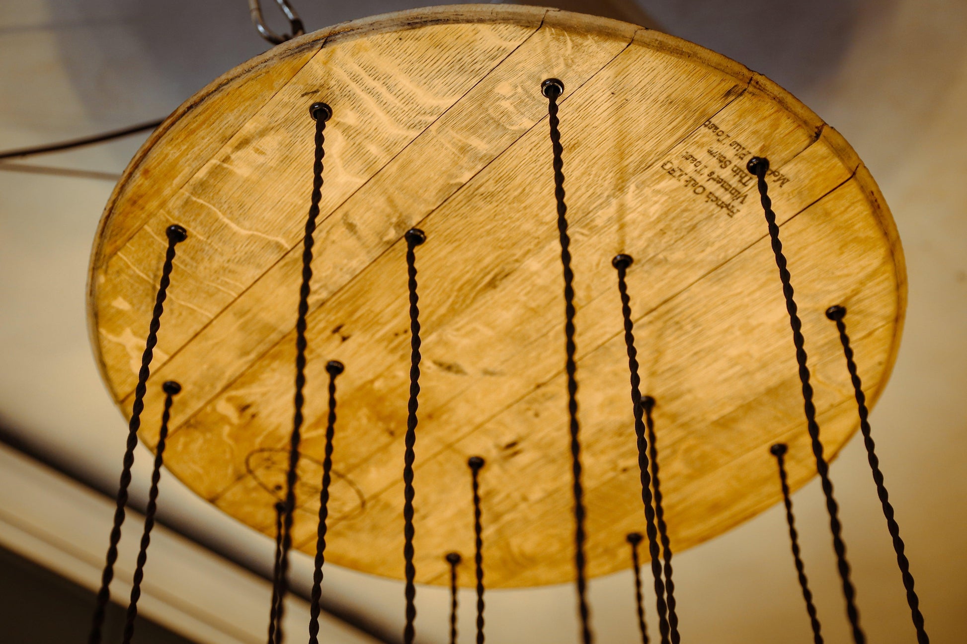 Whiskey Barrel Cascade Chandelier with 15 Lamp Holders