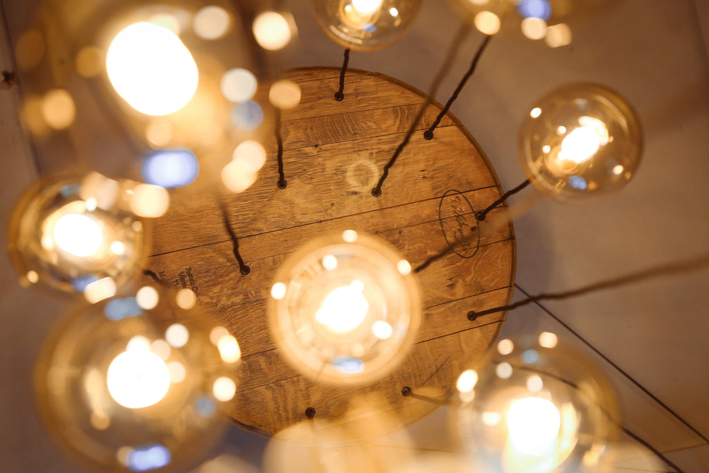 Whiskey Barrel Cascade Chandelier with 15 Lamp Holders
