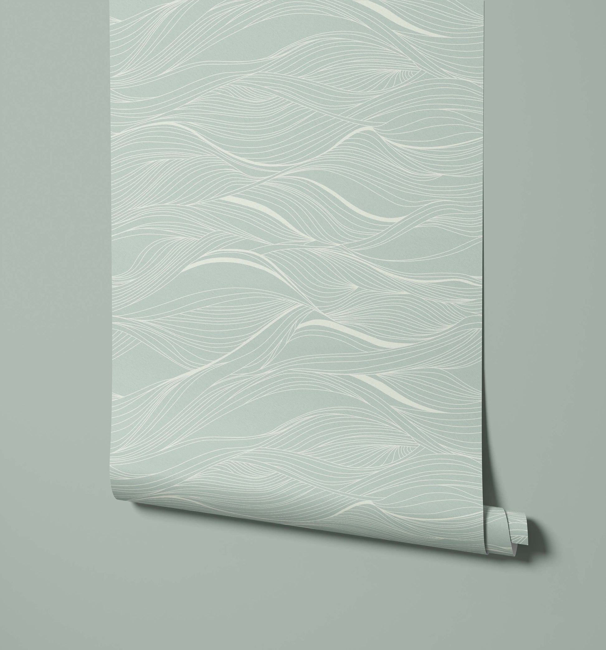 Whisper Abstract Wavy Line Wallpaper