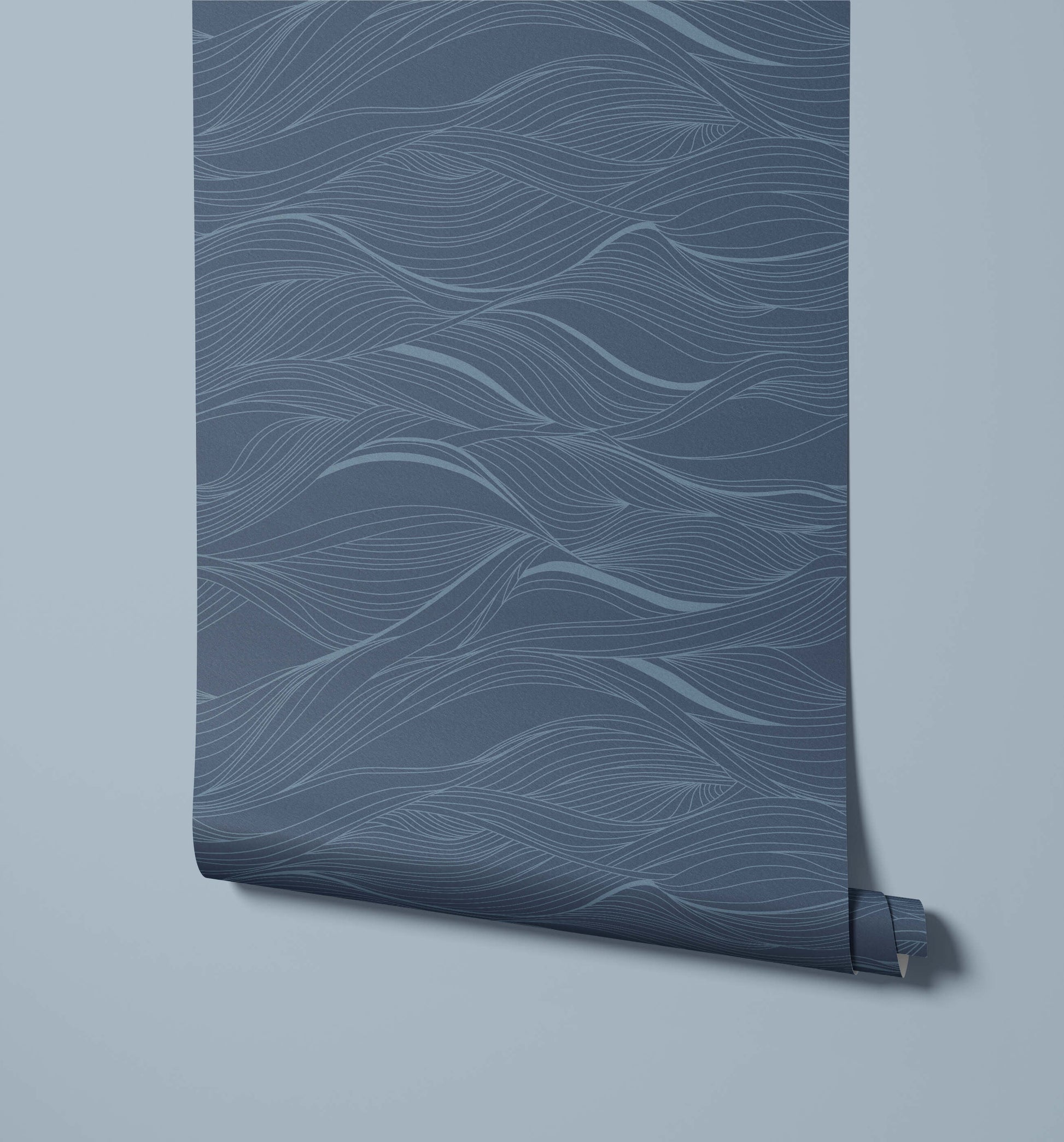 Whisper Abstract Wavy Line Wallpaper