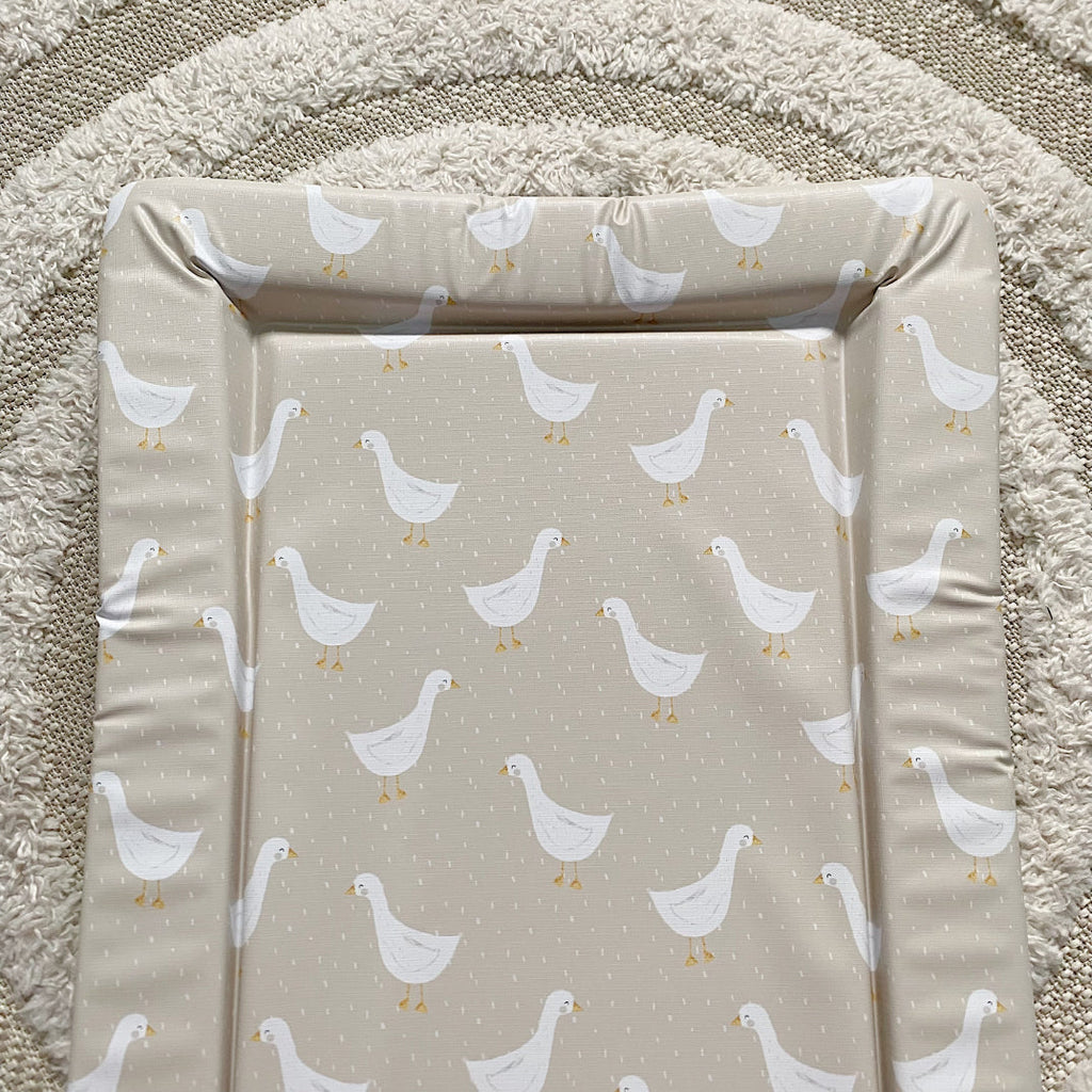 Standard Changing Mat - White Goose Unisex Print