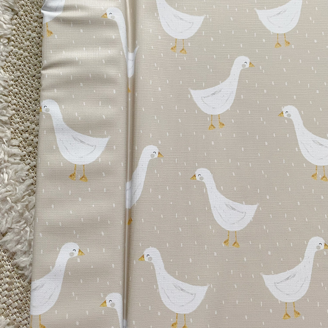 Standard Changing Mat - White Goose Unisex Print