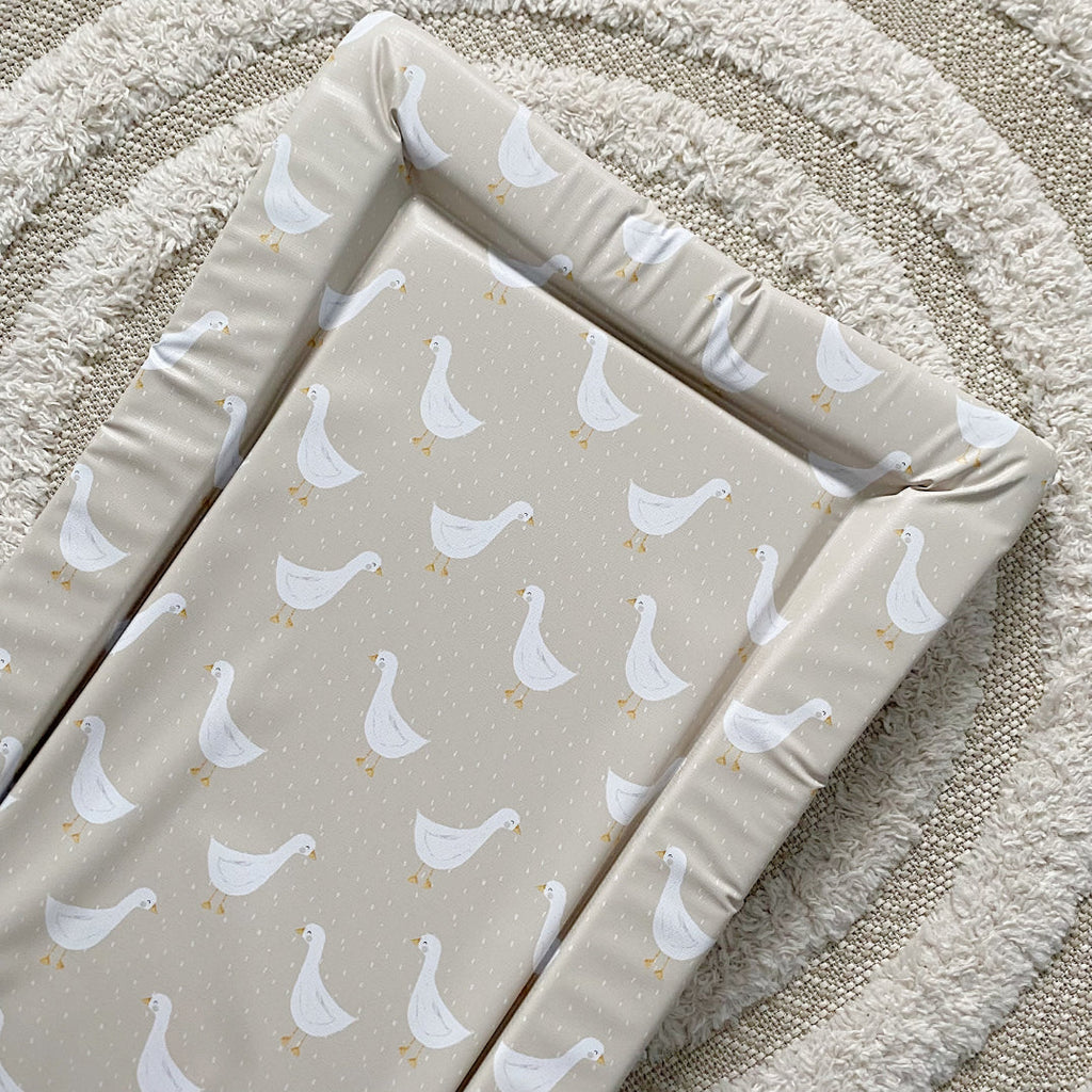 Standard Changing Mat - White Goose Unisex Print