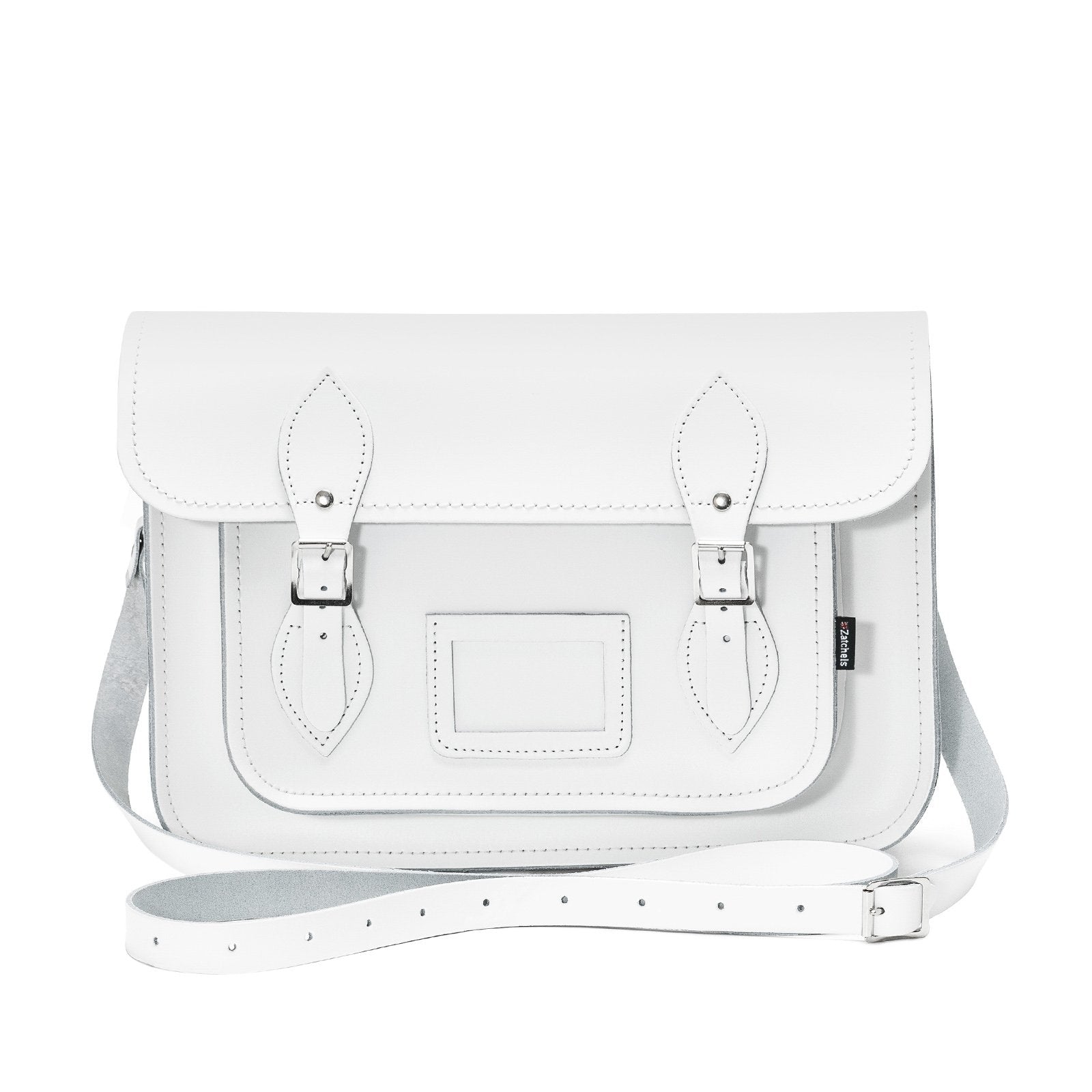 Handmade Leather Satchel in White