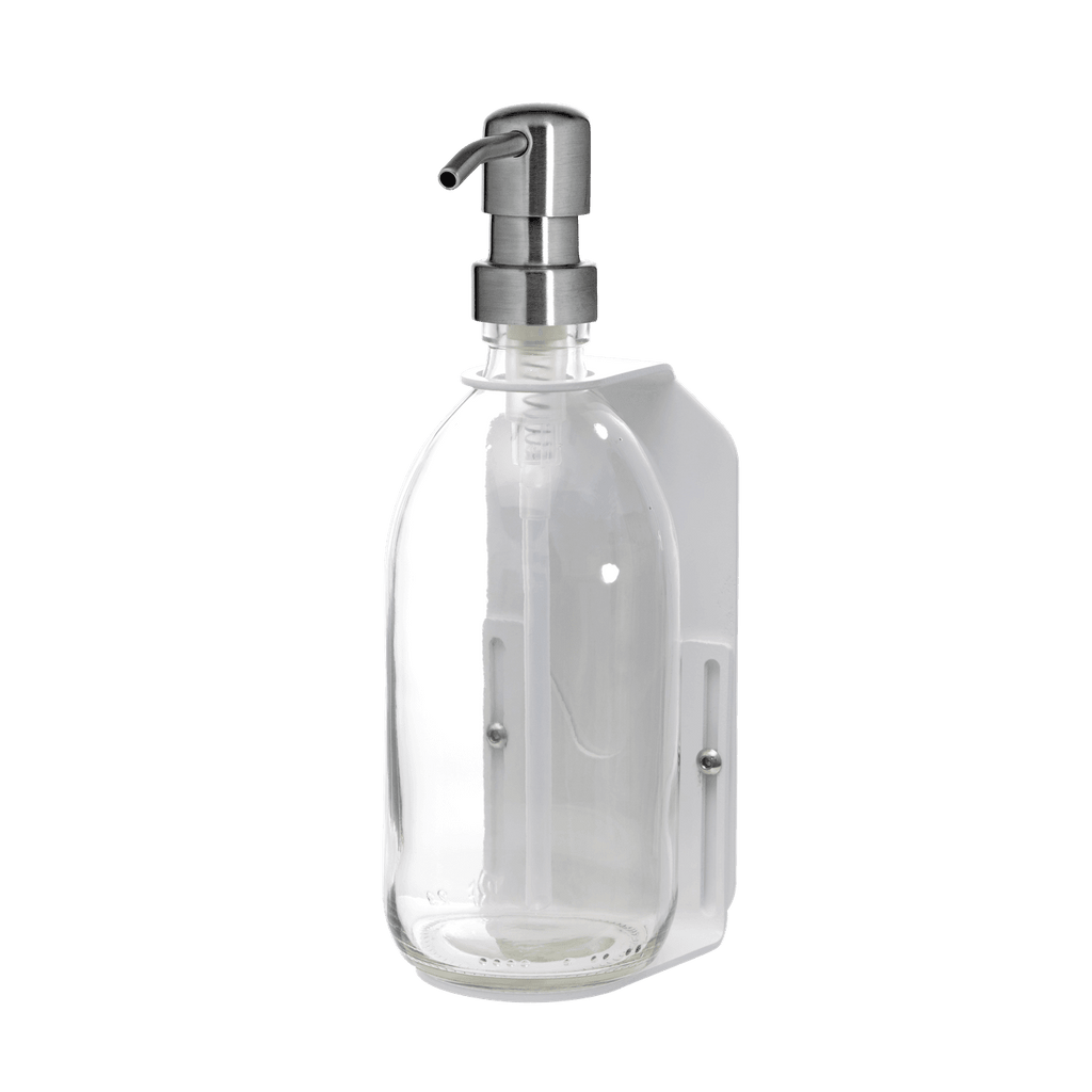 White Single  Wall Mounted Soap Dispenser