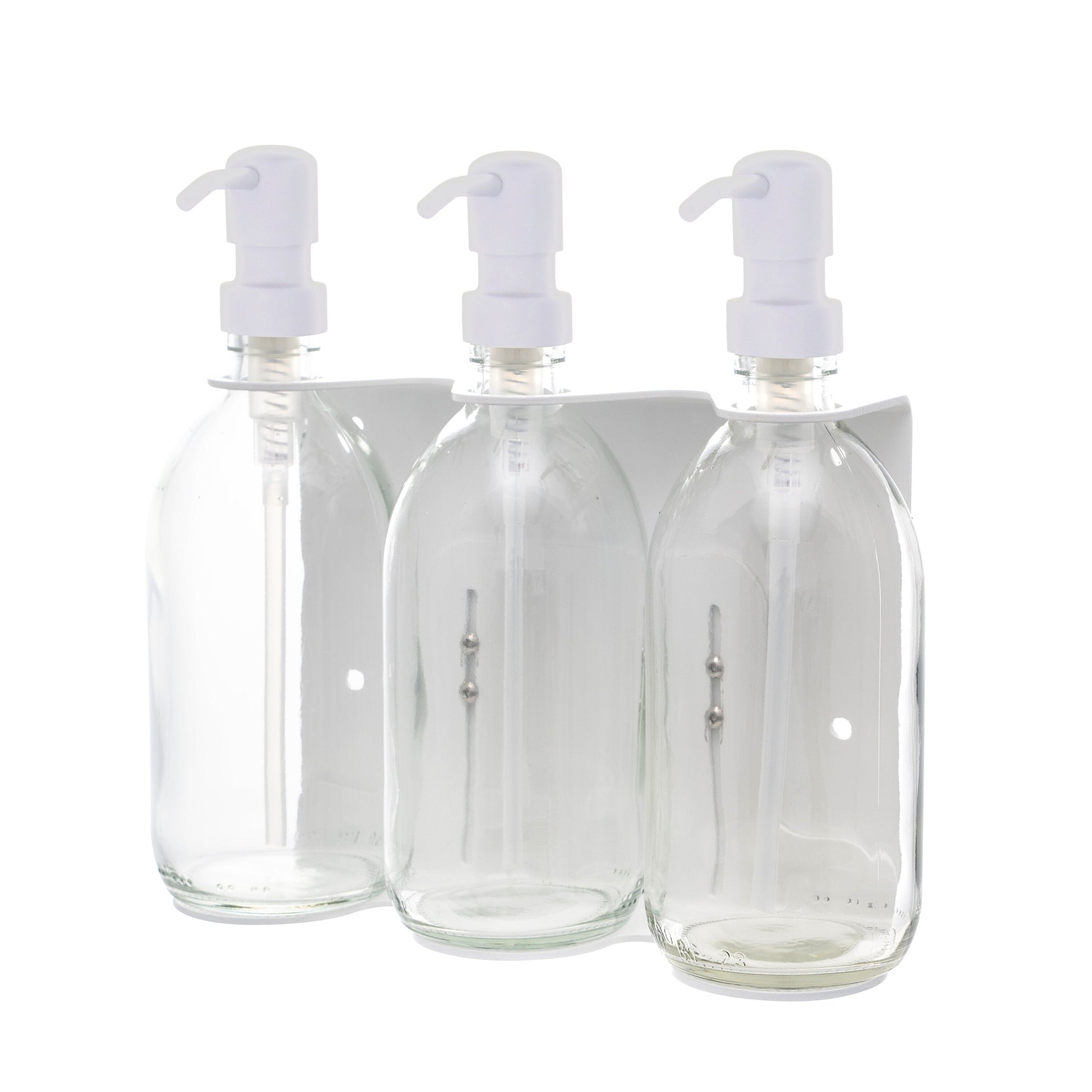 White Triple Wall Mounted Soap Dispenser