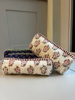Block Print Pencil Case and Makeup Bag