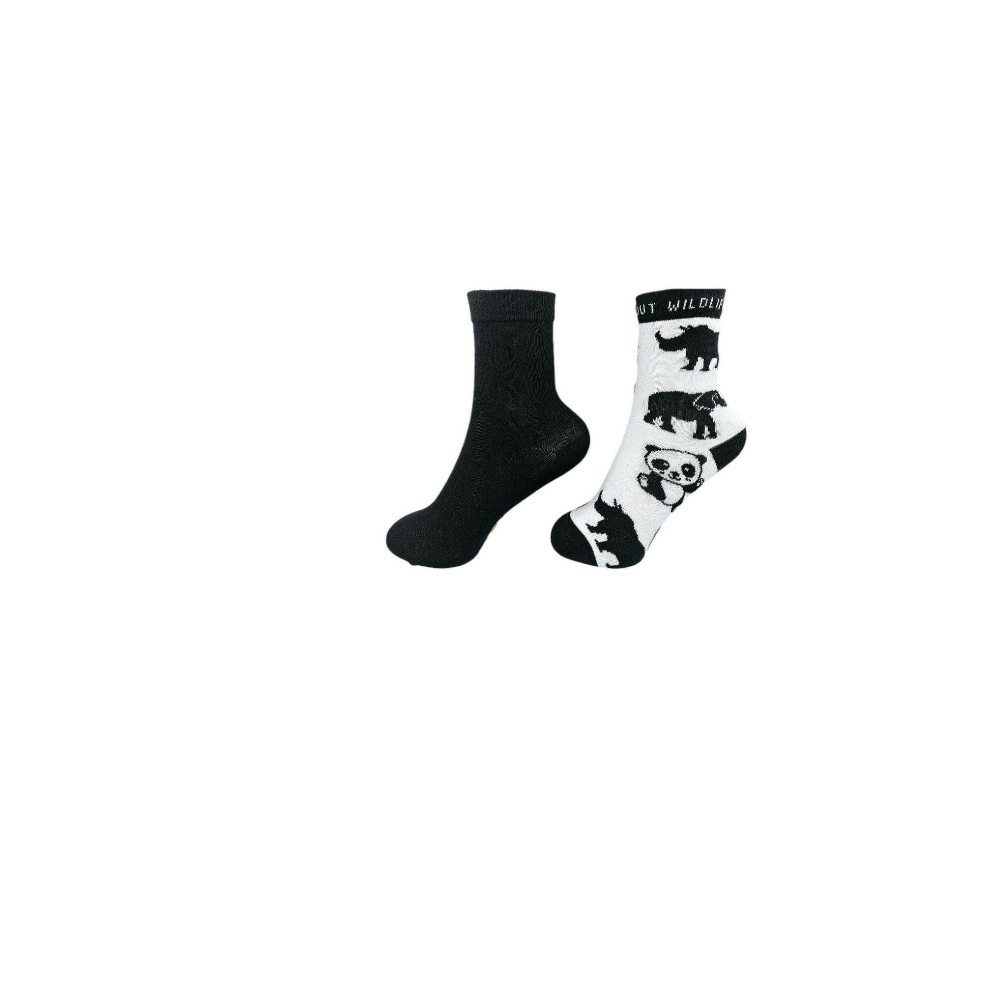 Organic Cotton Kids Socks Duo: School and Safari
