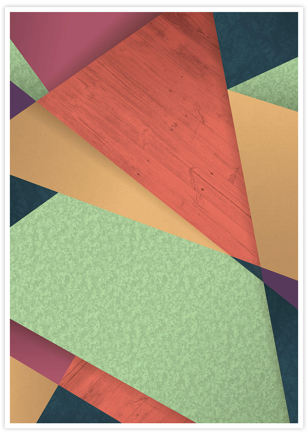 Wilted Flower Floral Geometric Print