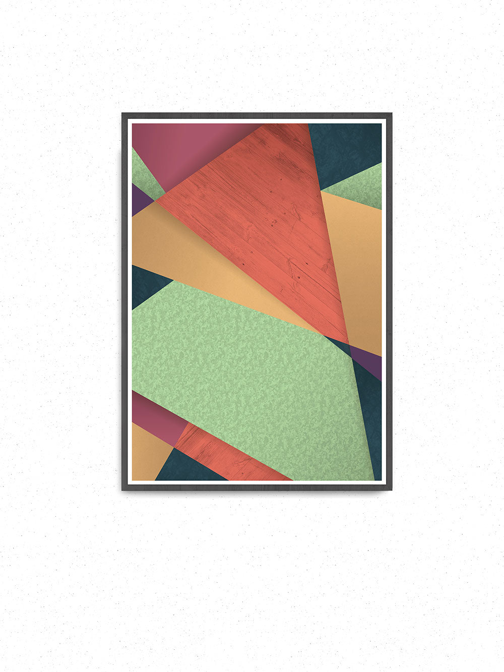 Wilted Flower Floral Geometric Print