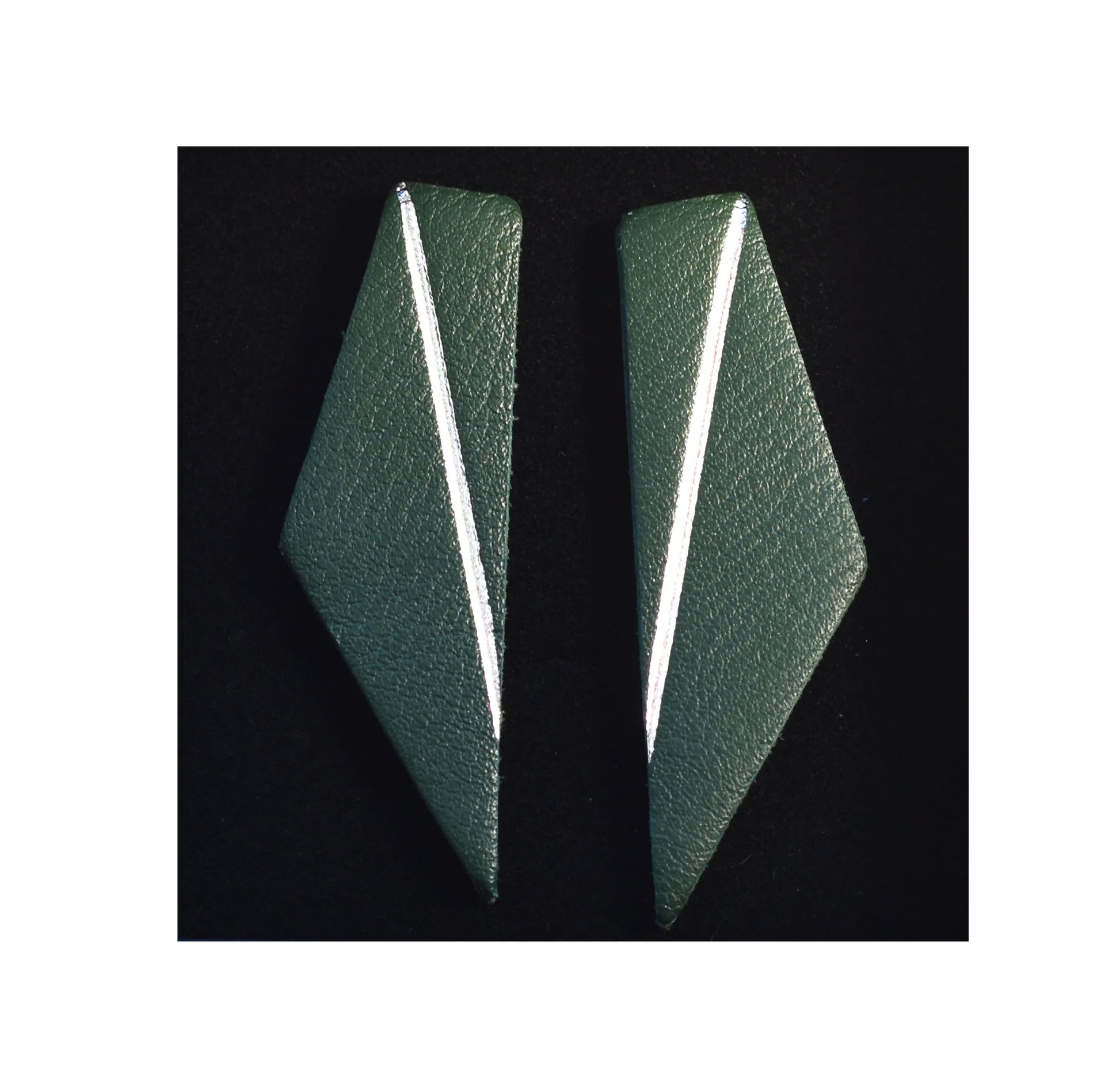 Handmade Short Wing Earrings – Luxurious Spanish Leather by Gerda Retter Design at www.brixbailey.com