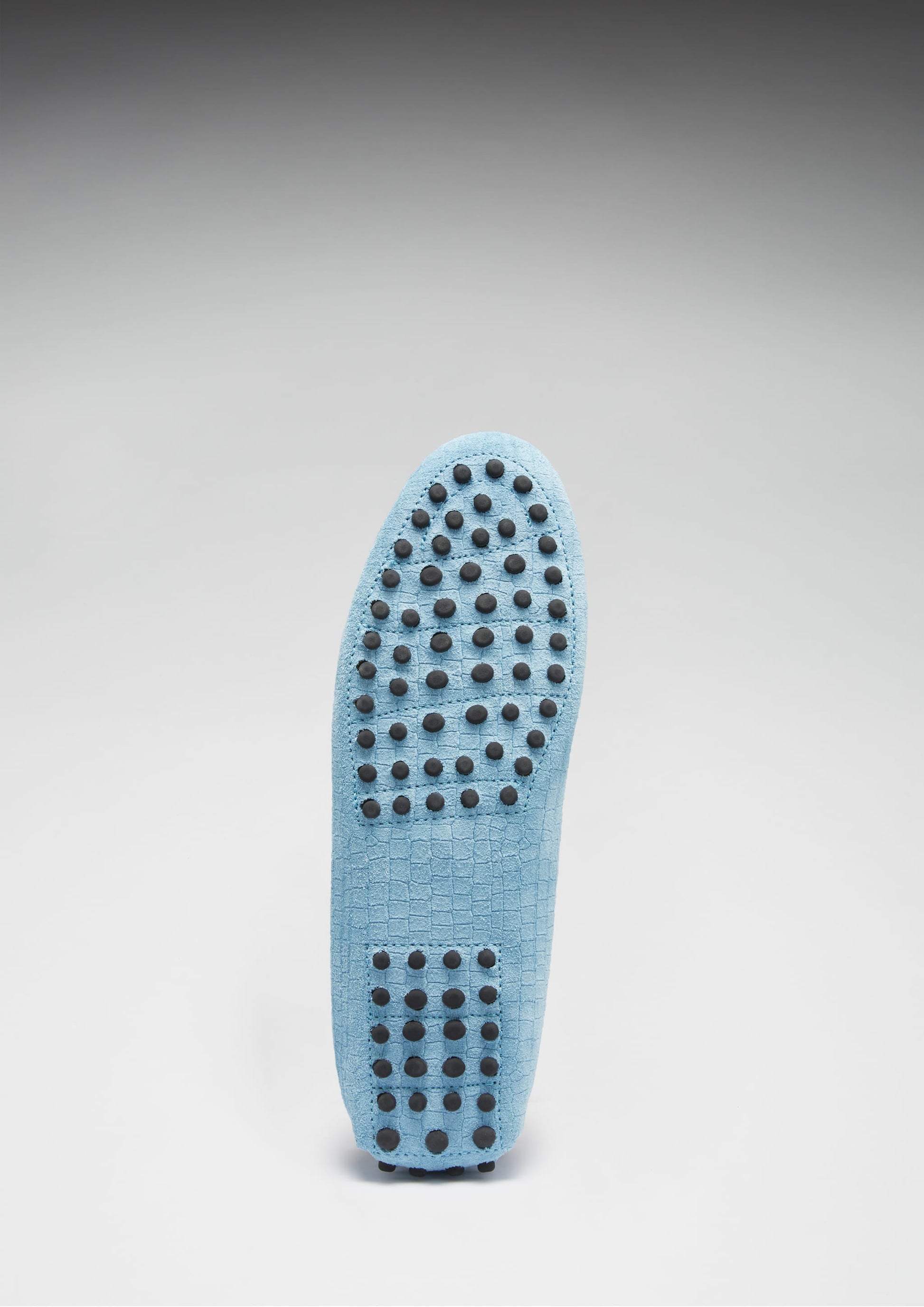 Women's Blue Suede Penny Loafers with Gecko Print