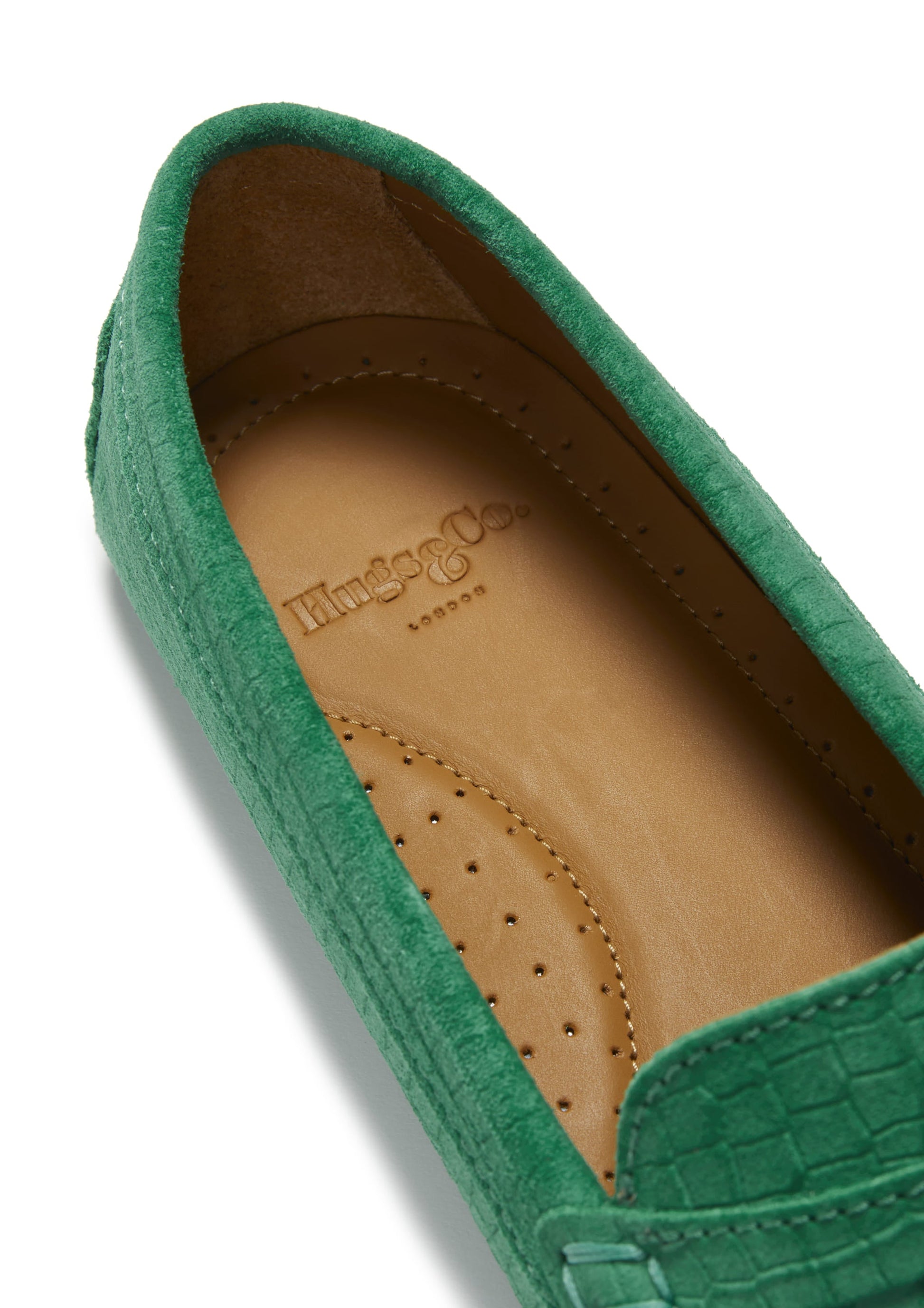 Women's Penny Driving Loafers in Emerald Suede