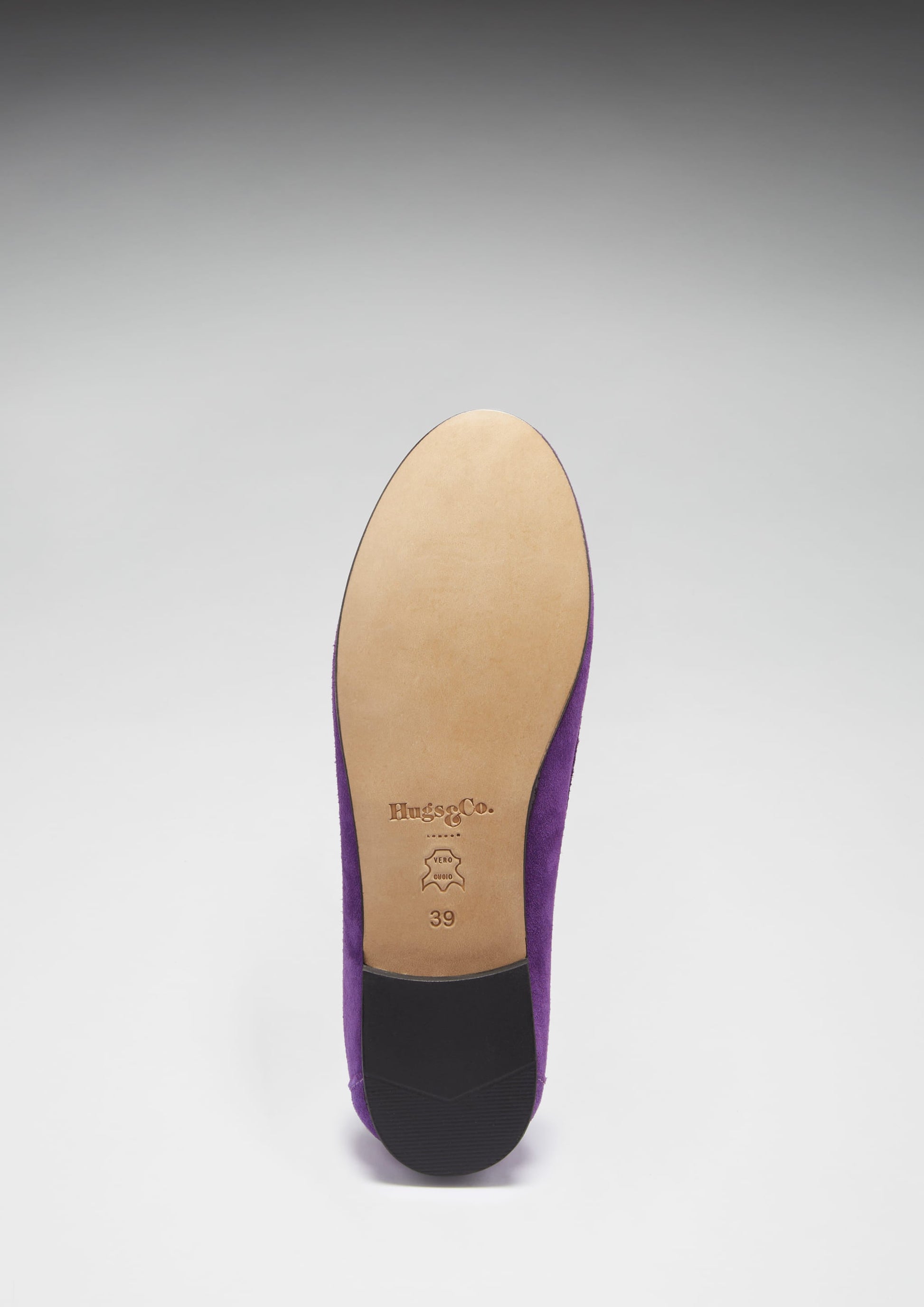 Women's Purple Suede Penny Loafers with Leather Sole