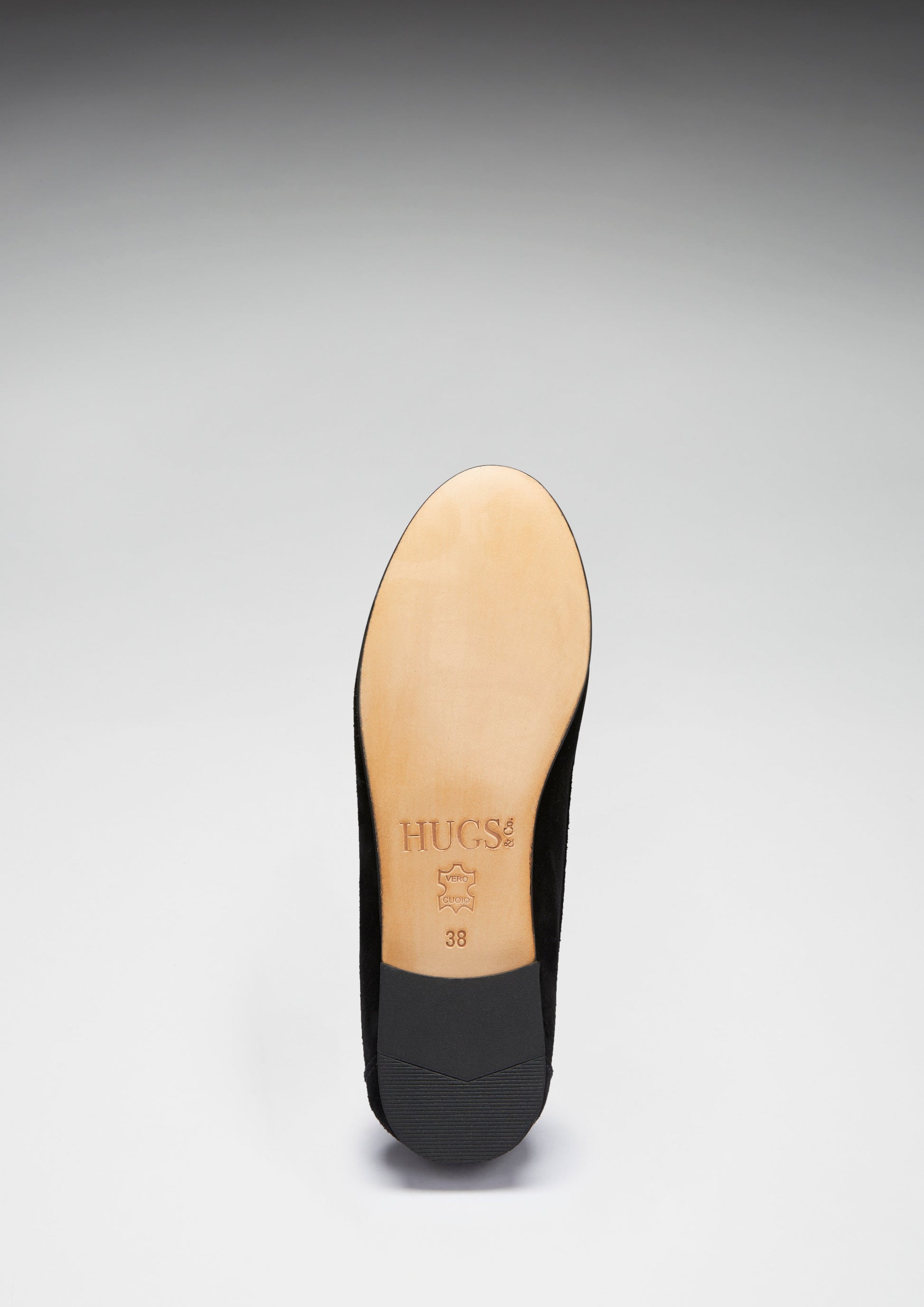 Women's Black Suede Penny Loafers with Leather Sole