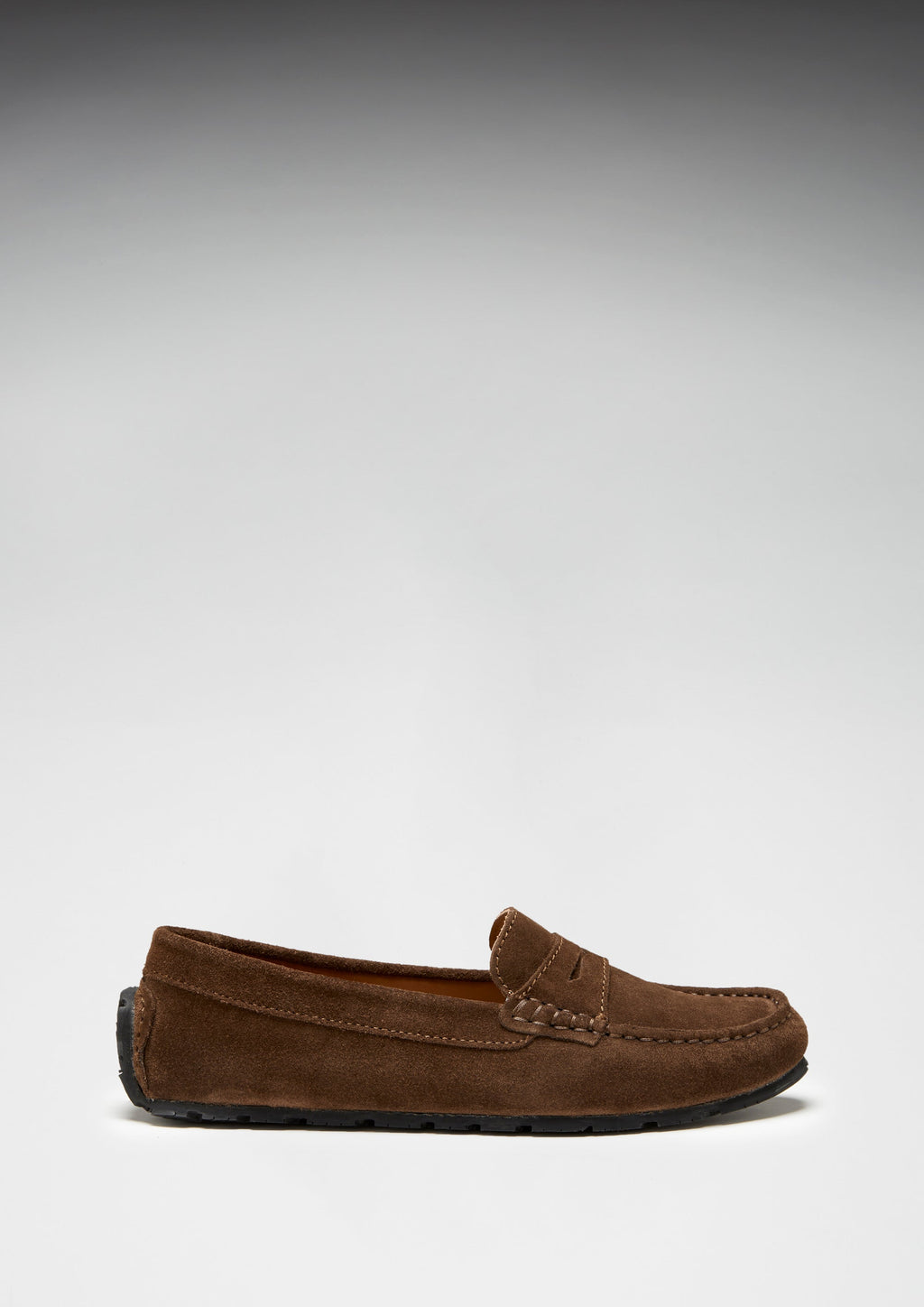 Women's Brown Suede Penny Loafers
