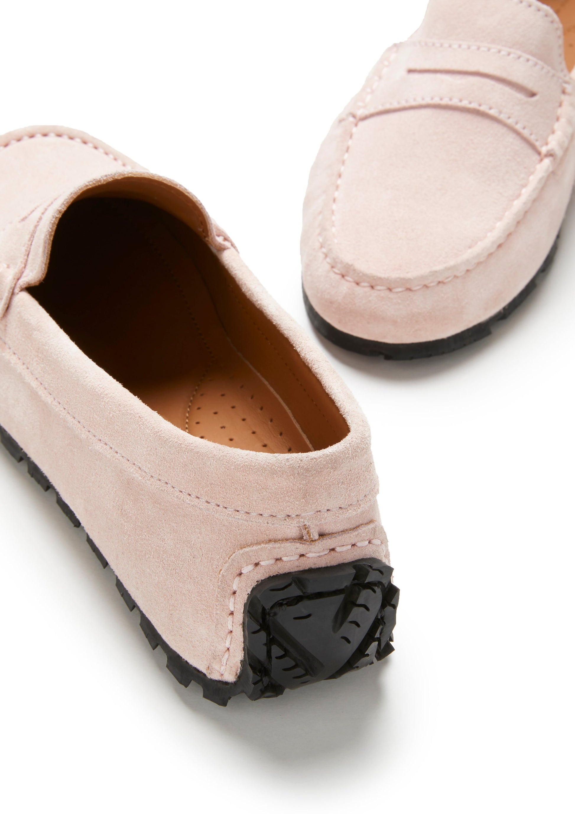Women's Ice Pink Suede Penny Loafers