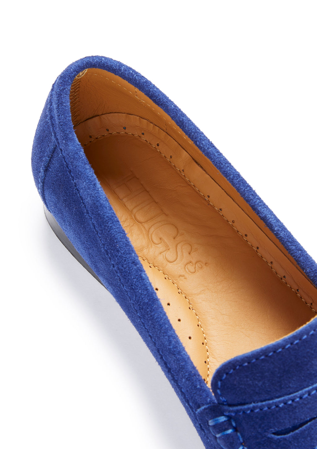 Women's Ink Blue Suede Penny Loafers
