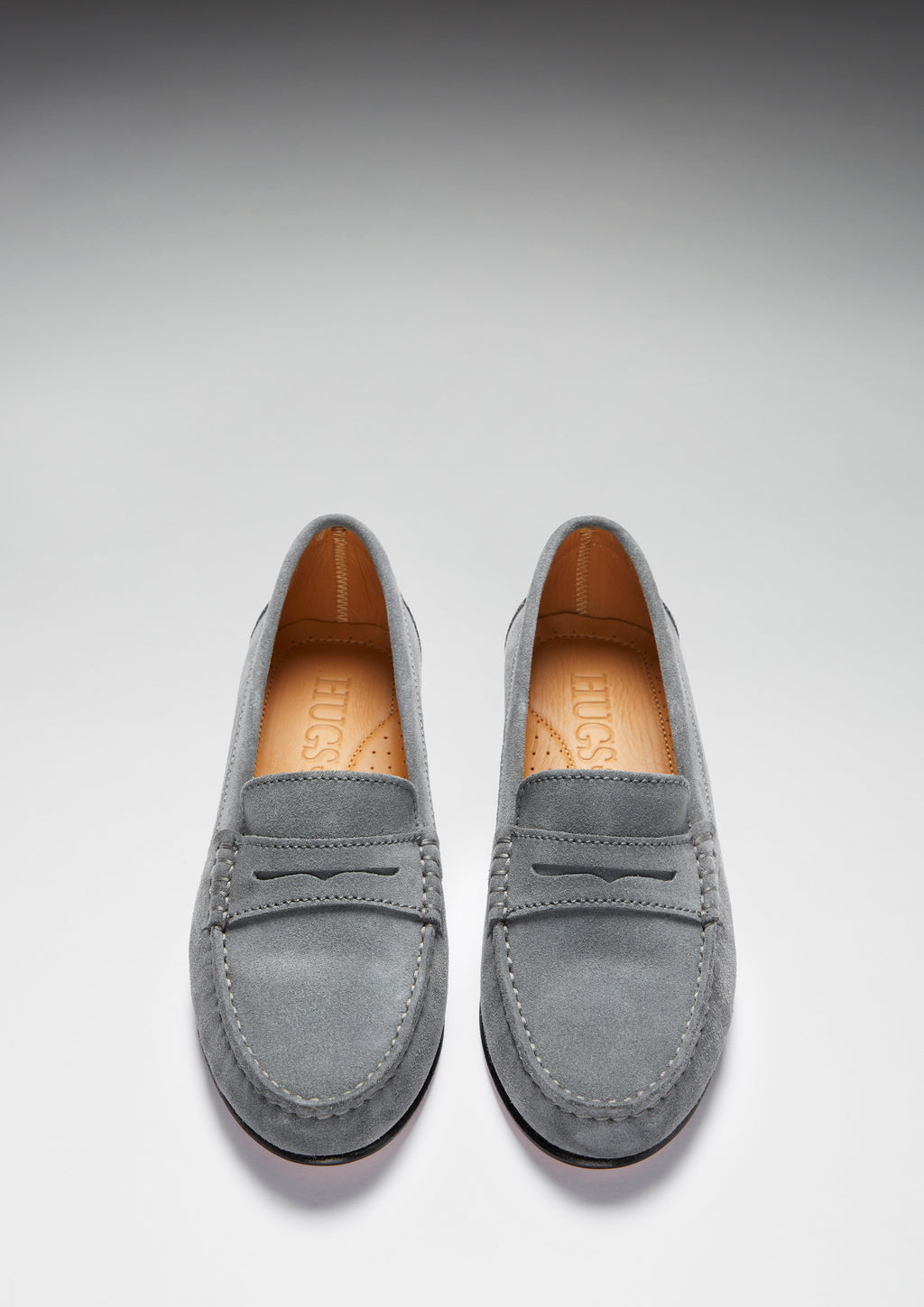 Women's Penny Loafers in Slate Grey Suede