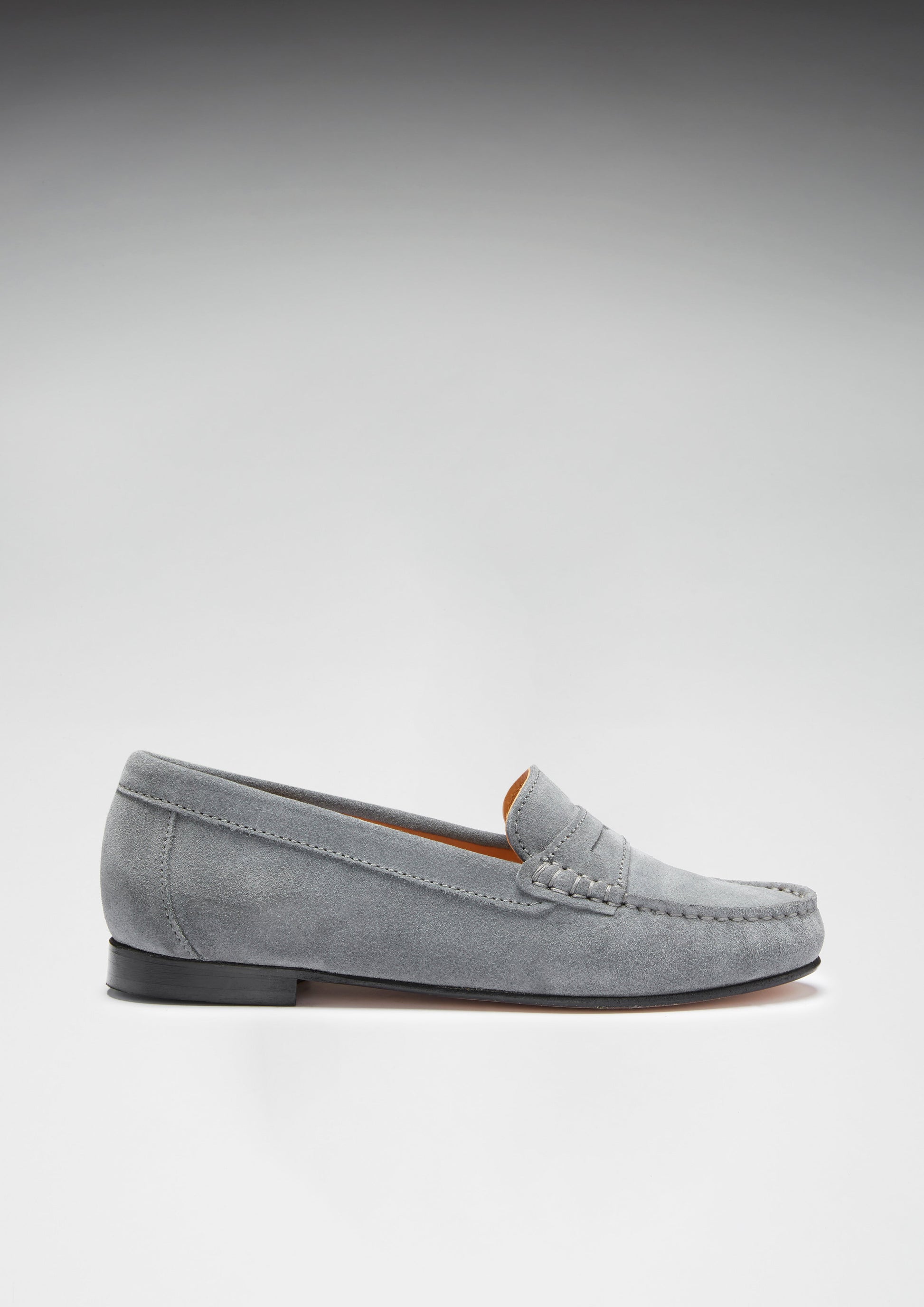 Women's Penny Loafers in Slate Grey Suede