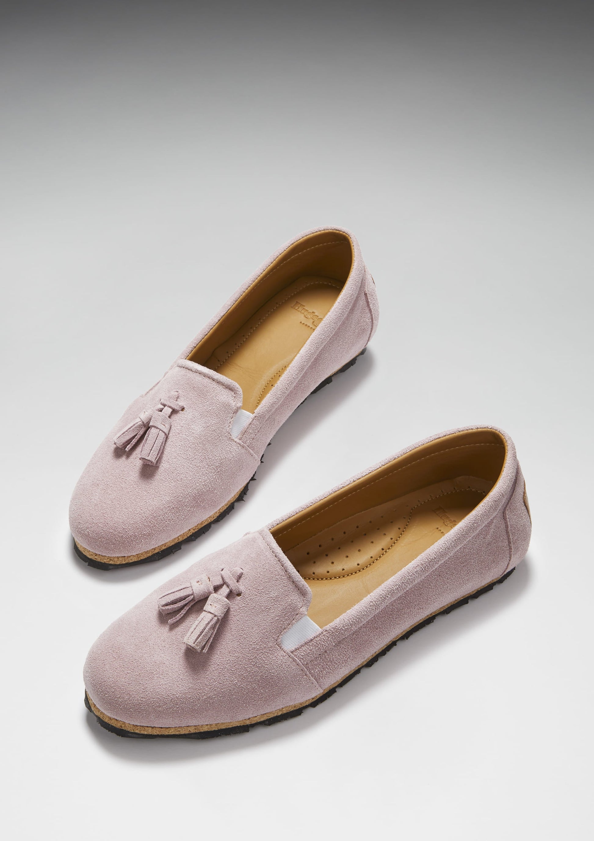Women's Powder Pink Tasselled Espadrilles in Soft Suede