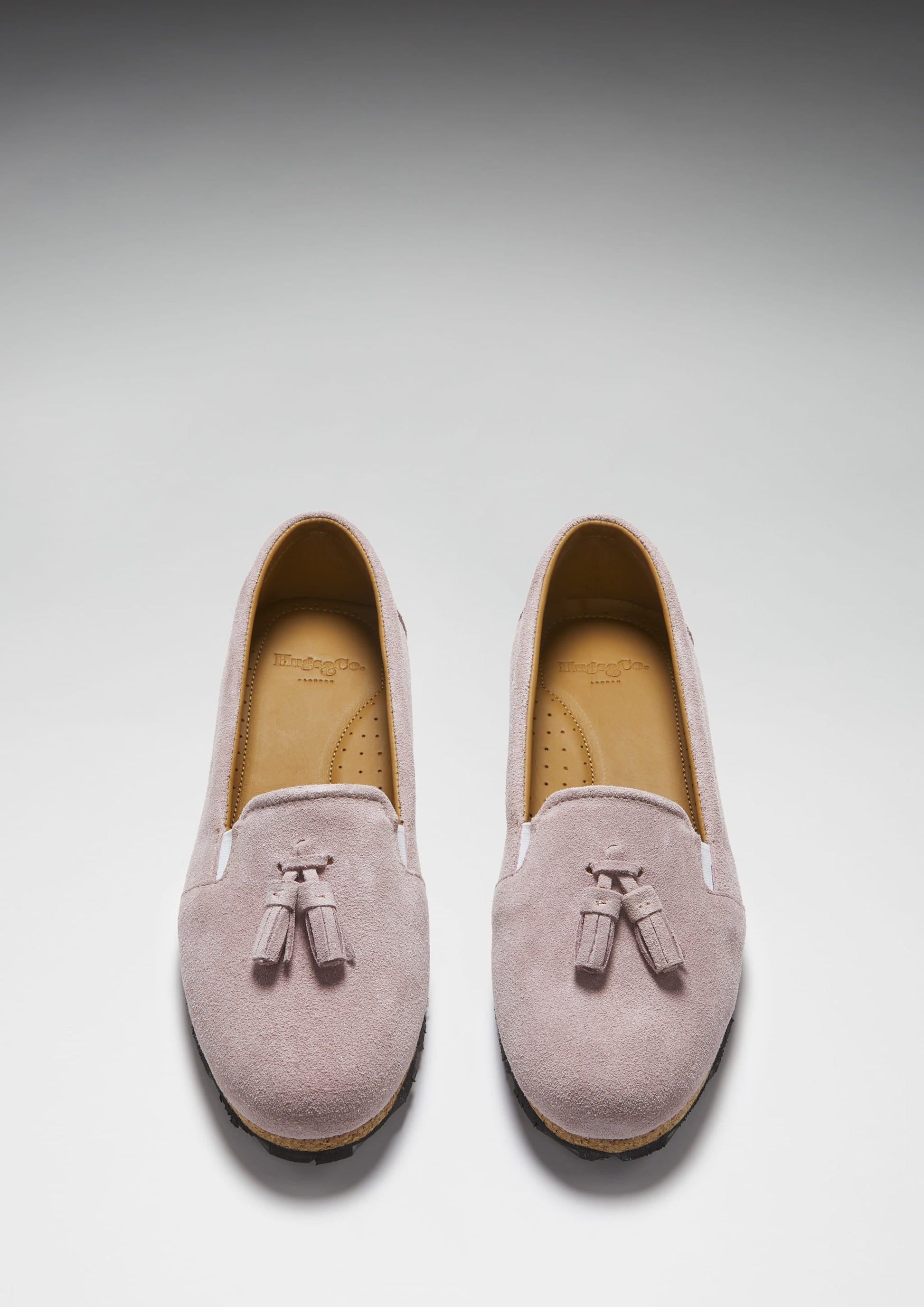 Women's Powder Pink Tasselled Espadrilles in Soft Suede