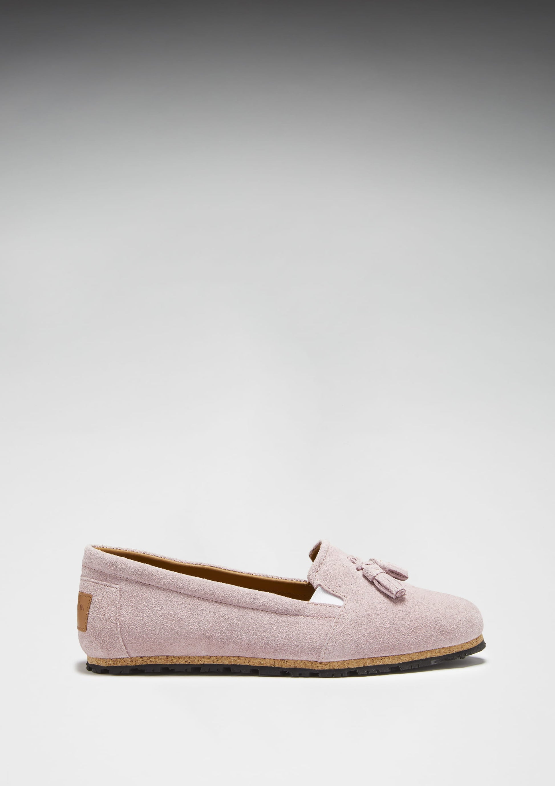 Women's Powder Pink Tasselled Espadrilles in Soft Suede