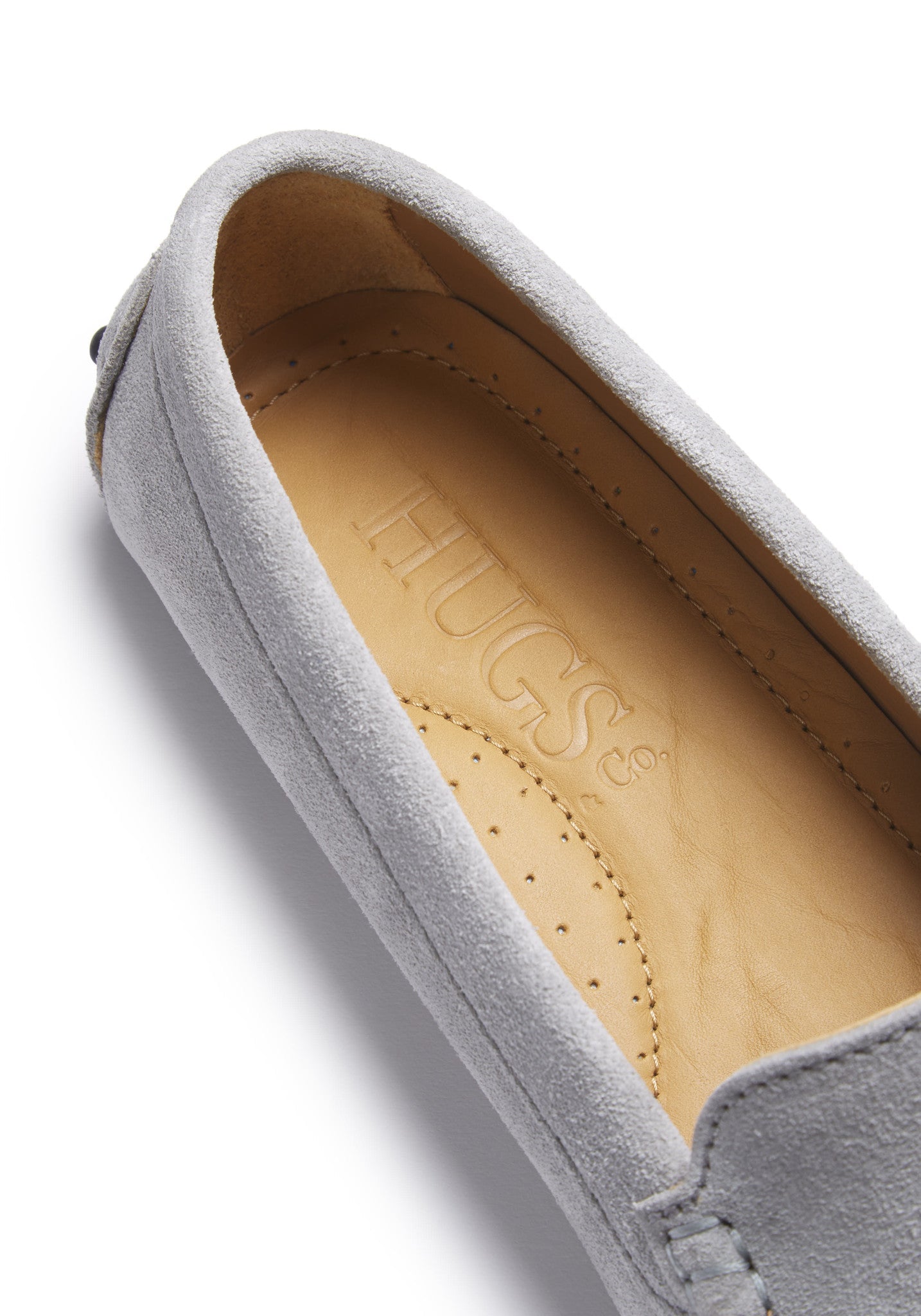 Women's Dove Grey Tasselled Driving Loafers in Suede