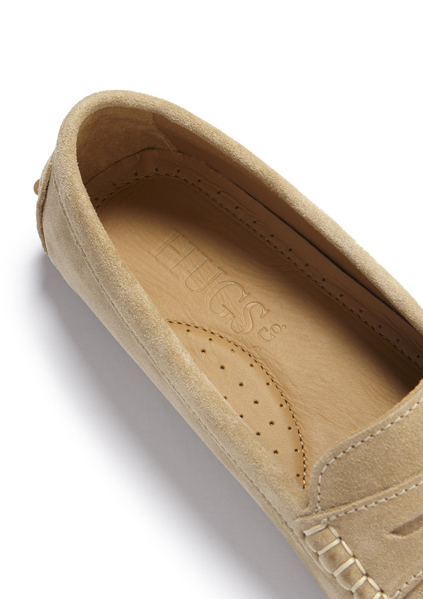Women's Penny Driving Loafers in Taupe Suede