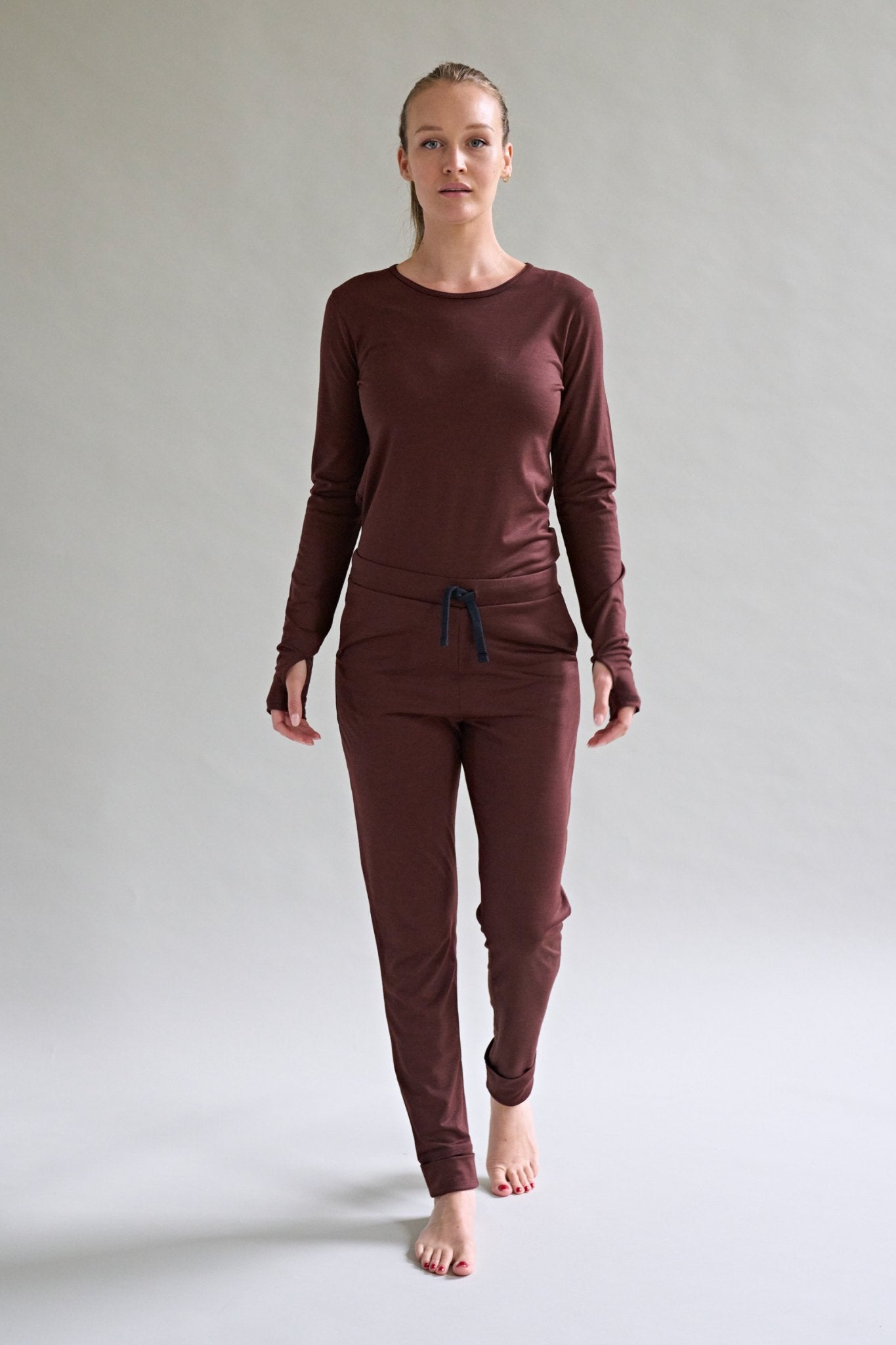 Womens Merino 24 Hour Trouser 190g Lightweight Chocolate Brown