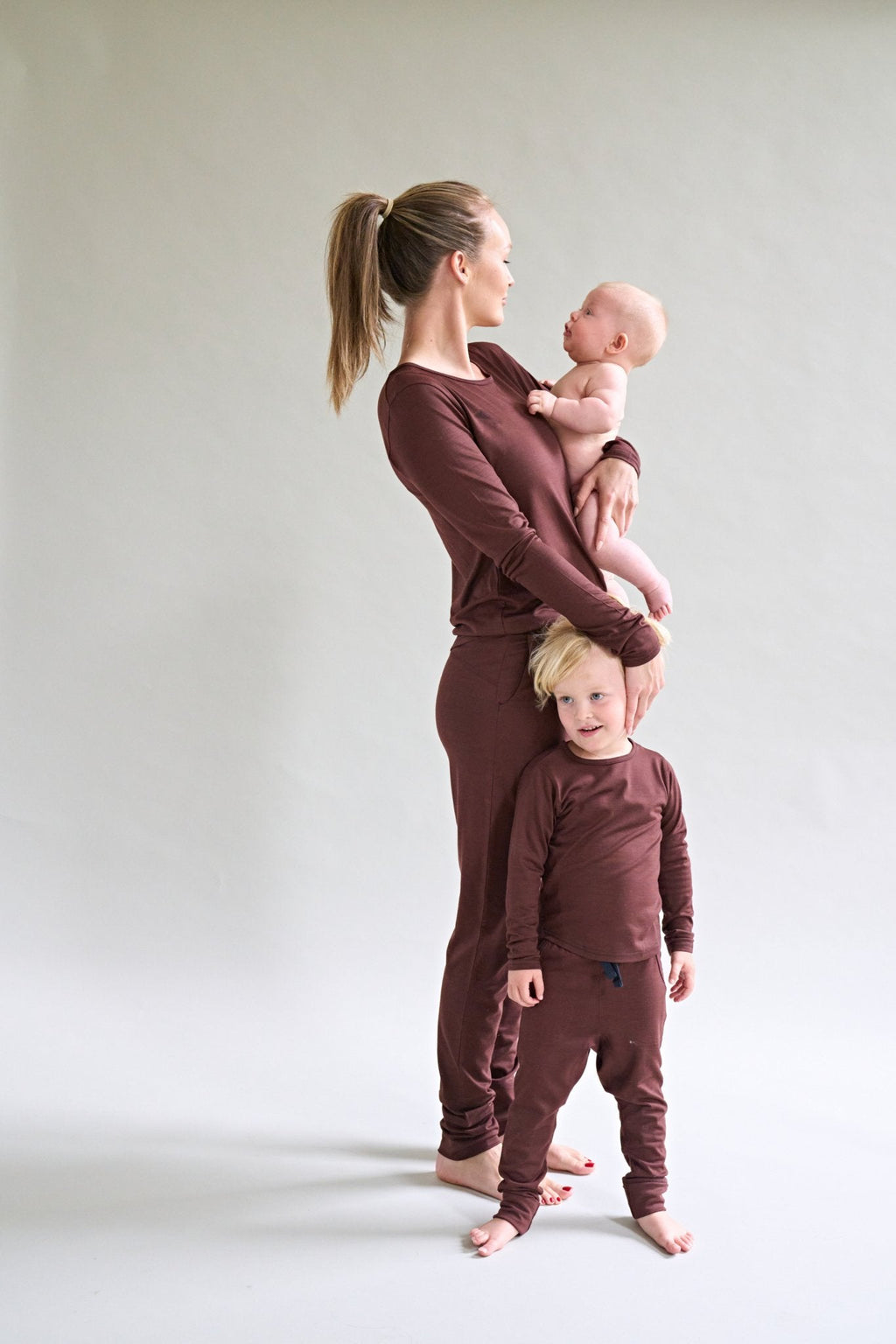 Womens Merino Long Sleeve Chocolate Brown