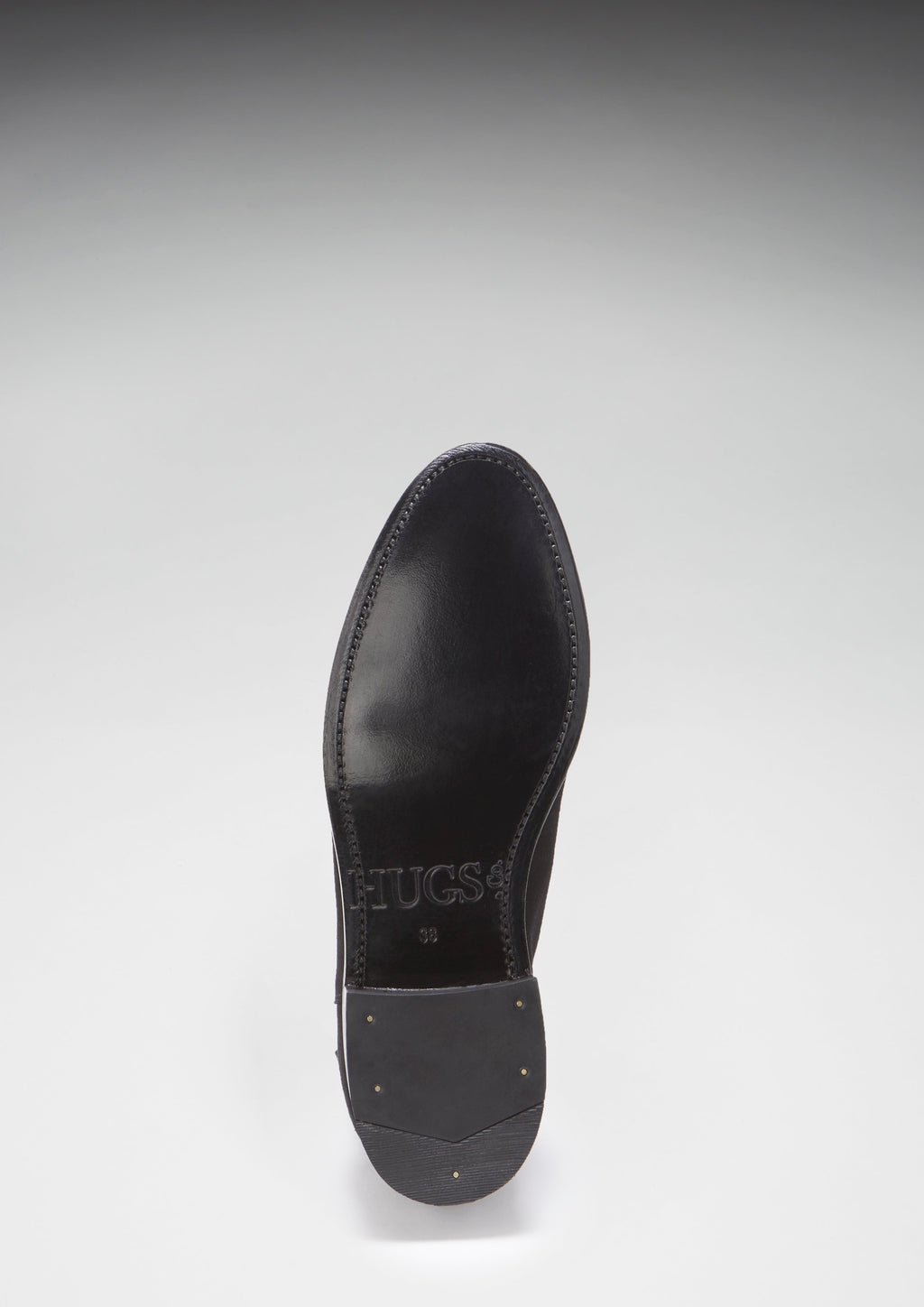 Women's Black Suede Chelsea Boots with Leather Sole