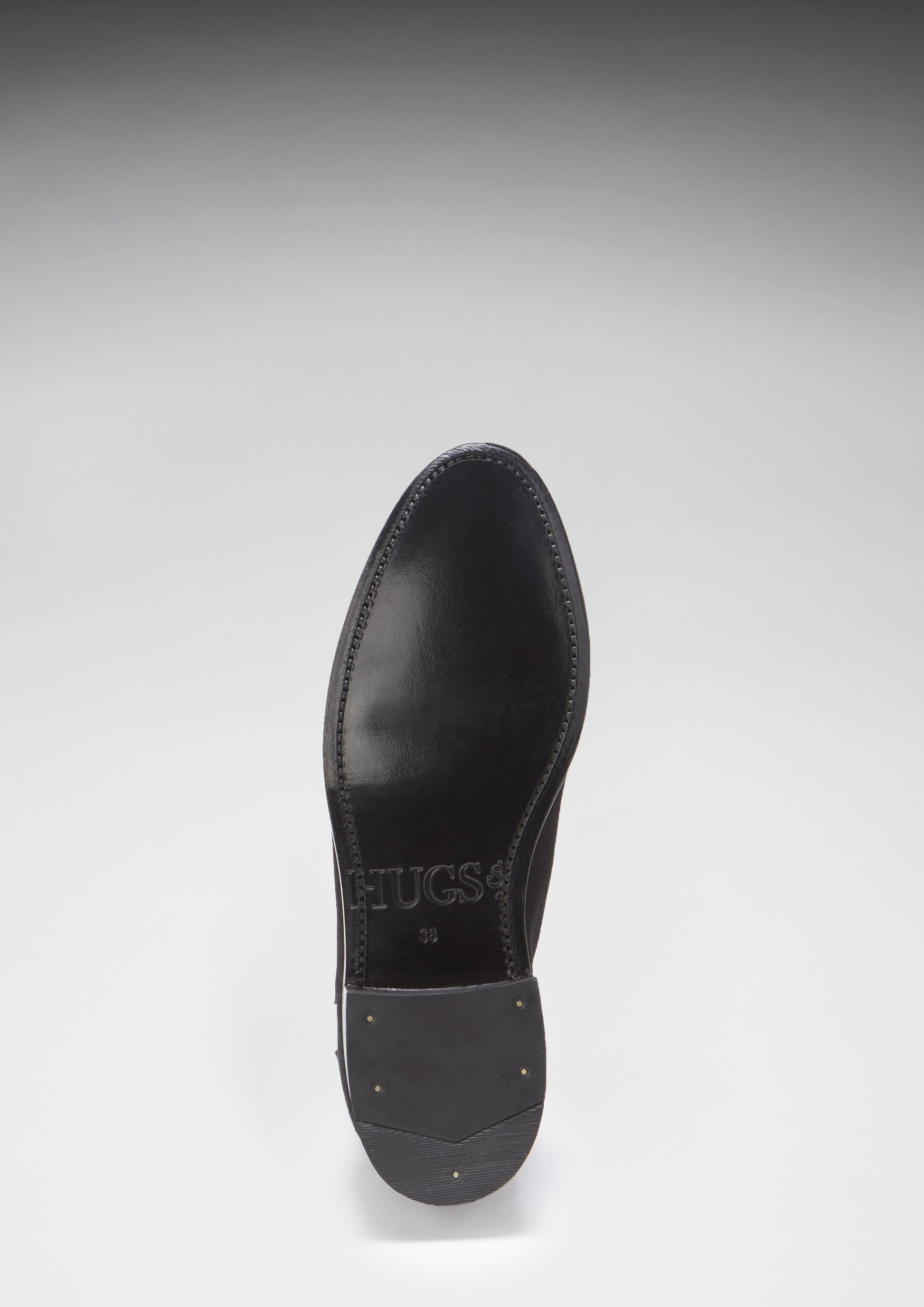 Women's Black Suede Chelsea Boots with Leather Sole