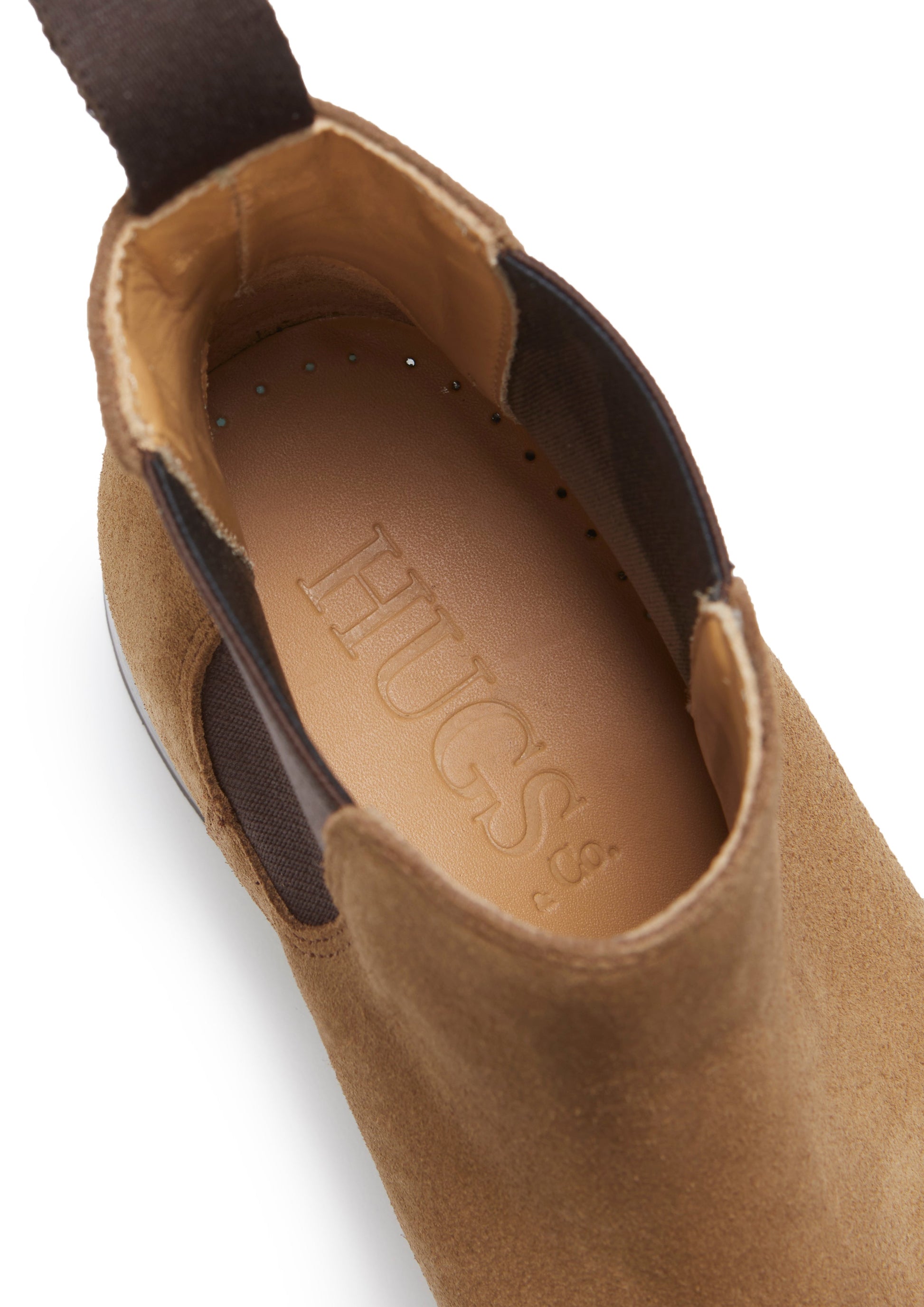 Women's Tobacco Suede Chelsea Boots with Leather Sole