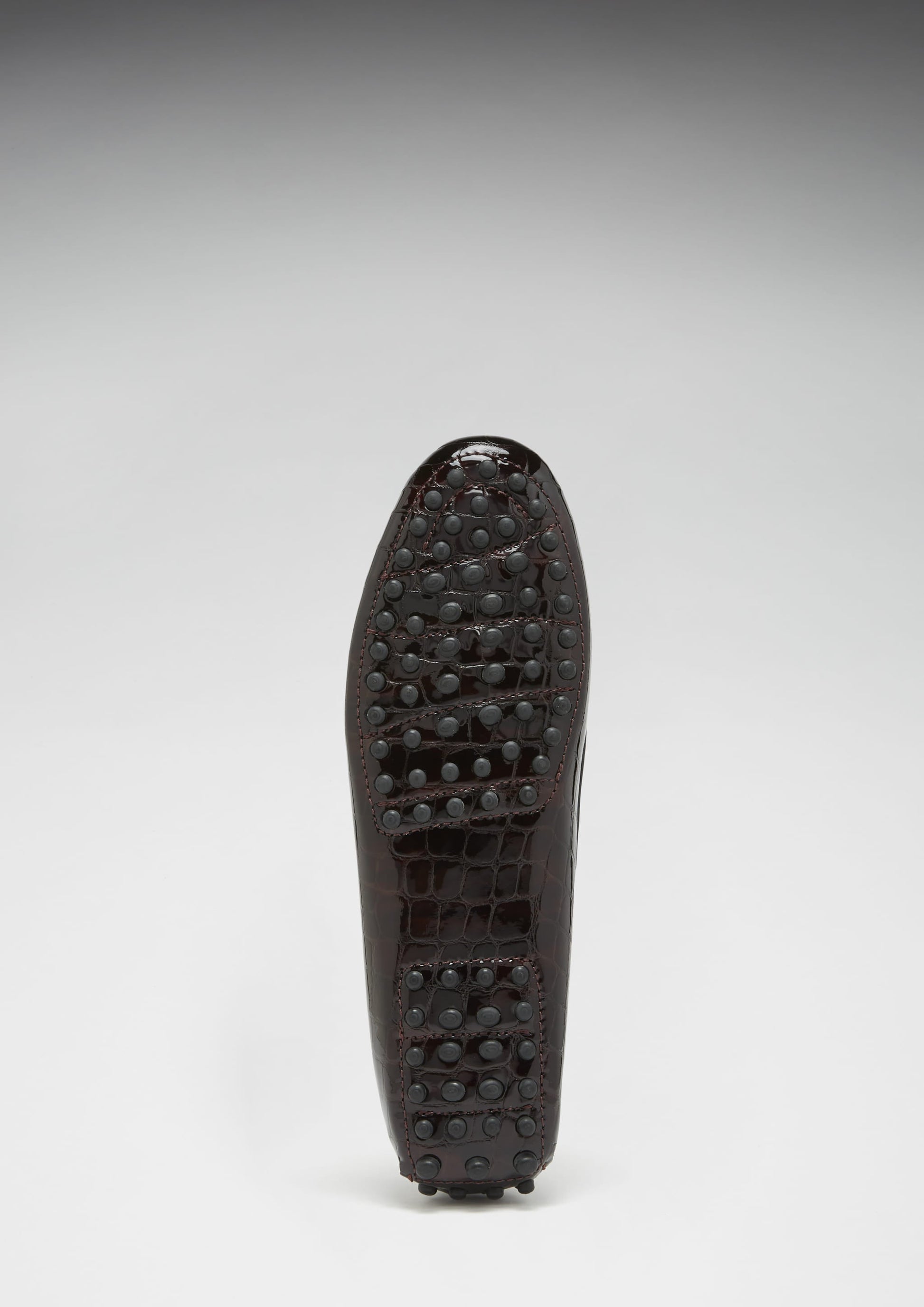 Women's Brown Croc Print Penny Driving Loafers