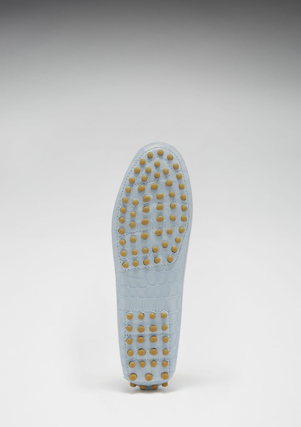 Women's Penny Driving Loafers in Powder Blue Patent Leather