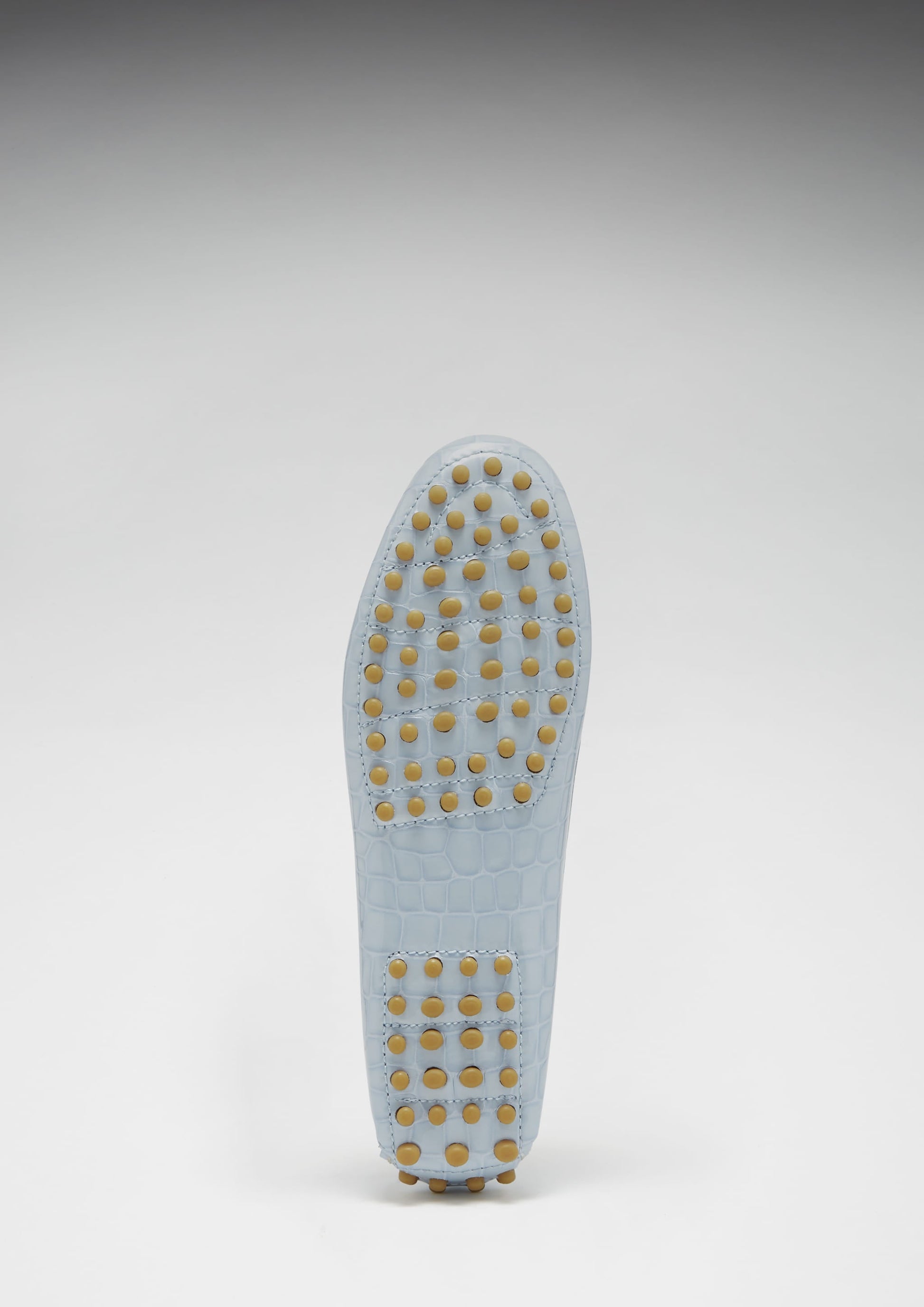 Women's Penny Driving Loafers in Powder Blue Patent Leather