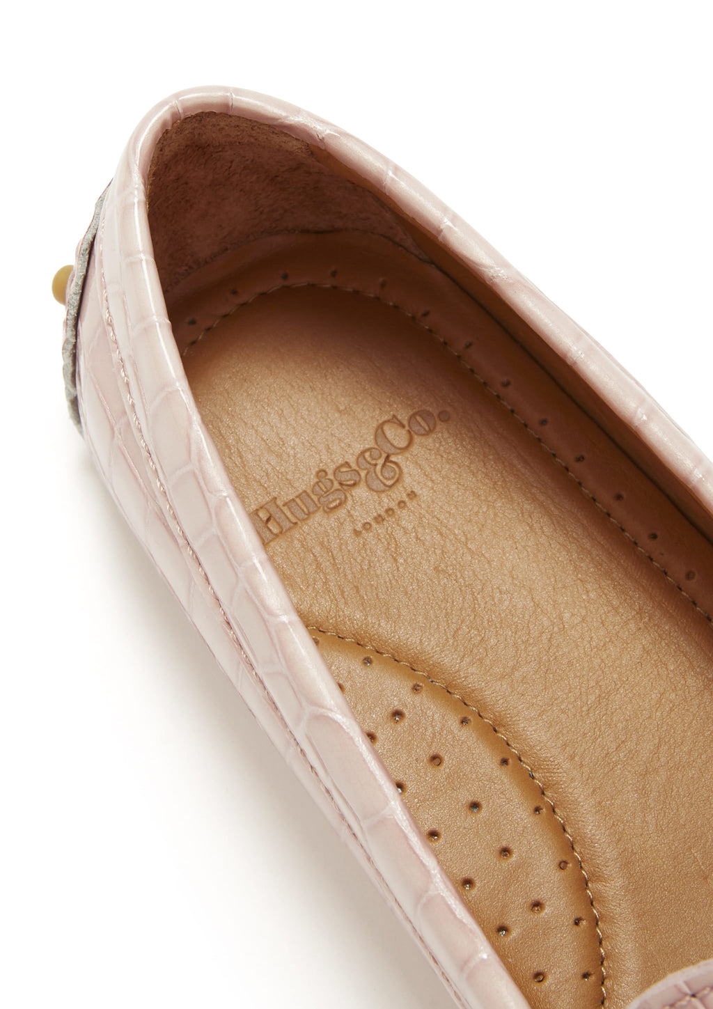 Women's Penny Driving Loafers in Powder Pink Patent Leather