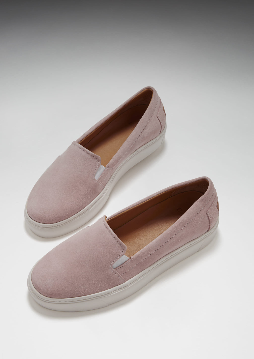 Women's Ice Pink Suede Slip On Sneakers