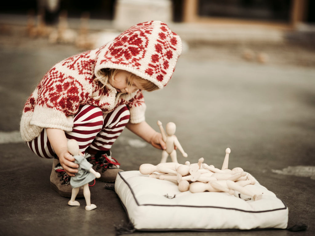 Wooden Beech Doll with Dress by Wooden Story - Eco-Friendly & Imaginative Play Toy by Wooden Story at www.brixbailey.com