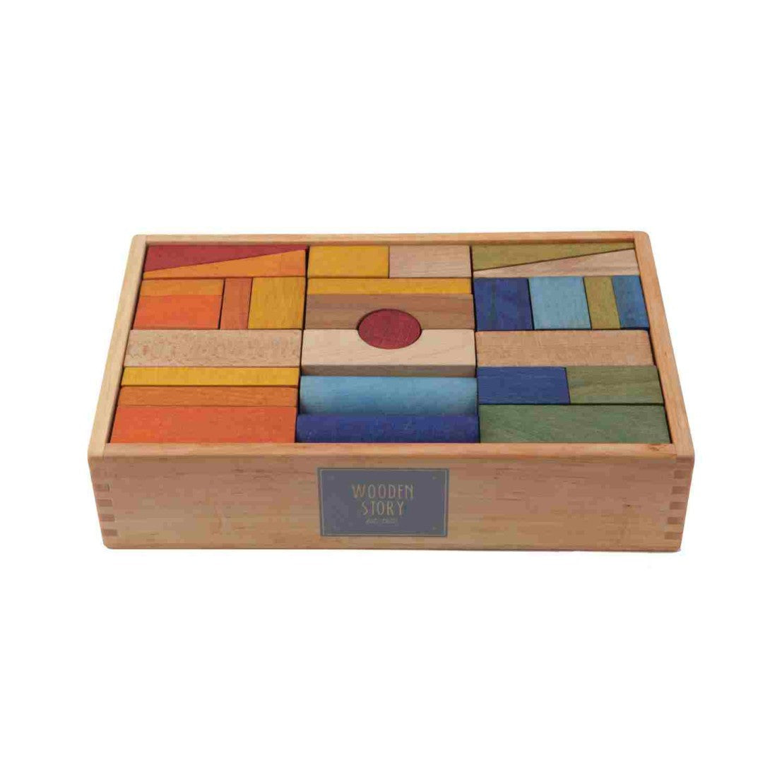 Wooden Story Colorful Block Set - Eco-Friendly, Creative Play for Kids by Wooden Story at www.brixbailey.com