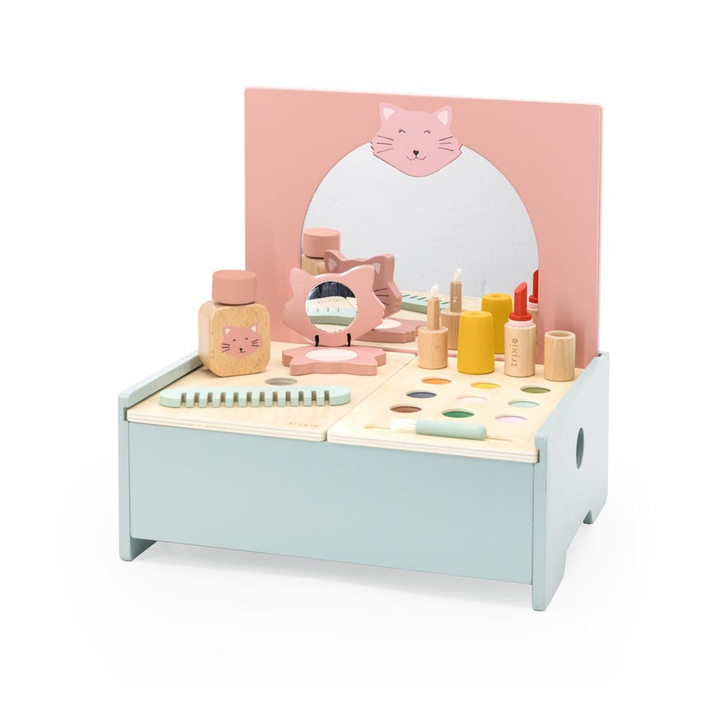Wooden Makeup Set for Kids - Pretend Play with FSC® Certified Materials by Trixie Baby at www.brixbailey.com