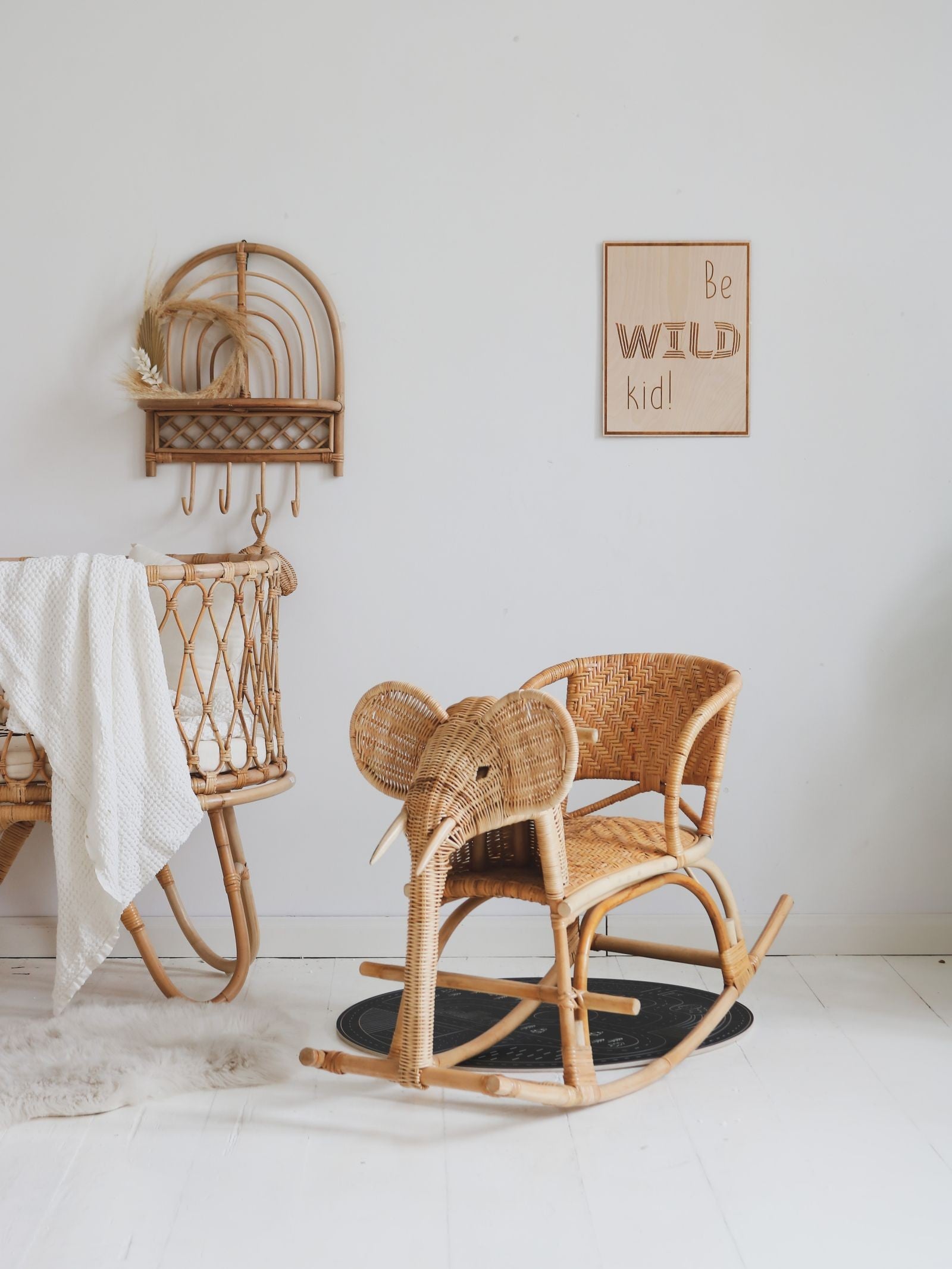 Wooden Poster - Be Wild Kid