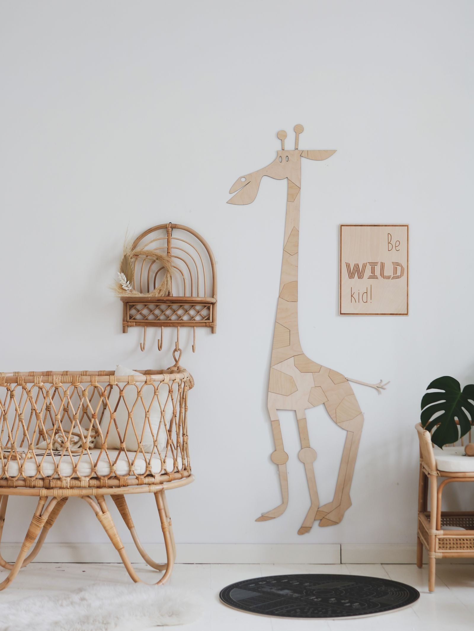 Wooden Poster - Be Wild Kid