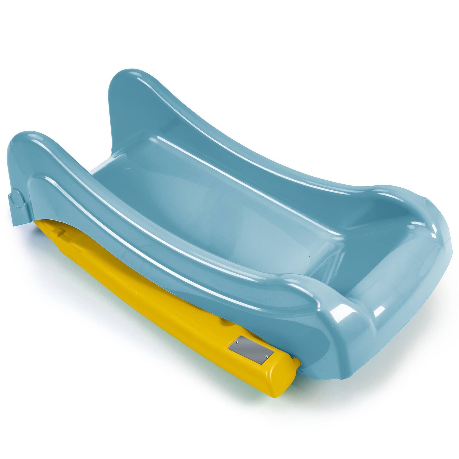 elegant feber water slide for toddlers in a refined garden setting