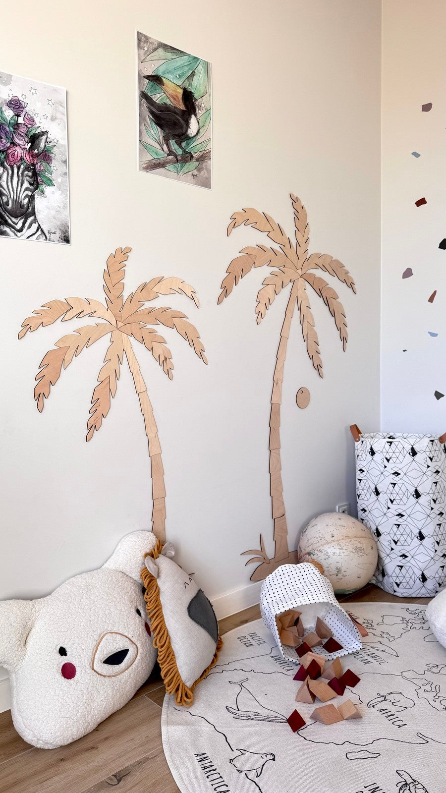 Wooden Wall Decor - Set of Two Palm Trees