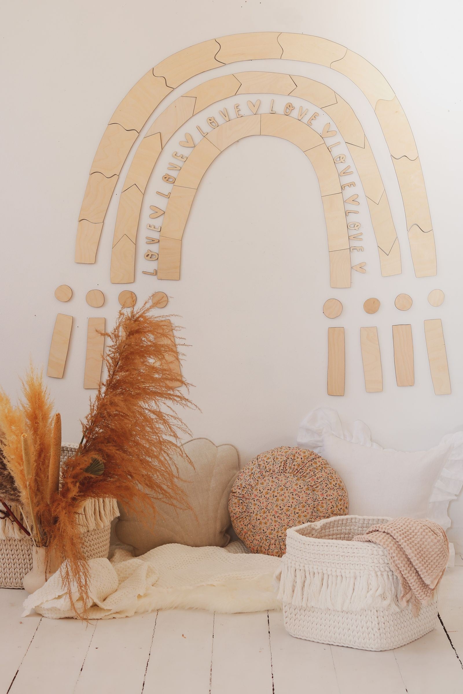 Wooden Wall Decoration - Rainbow