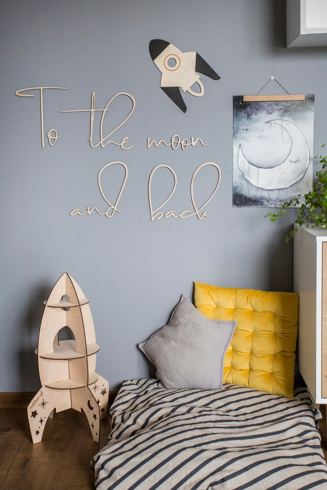 Wooden Wall Sign - To The Moon And Back