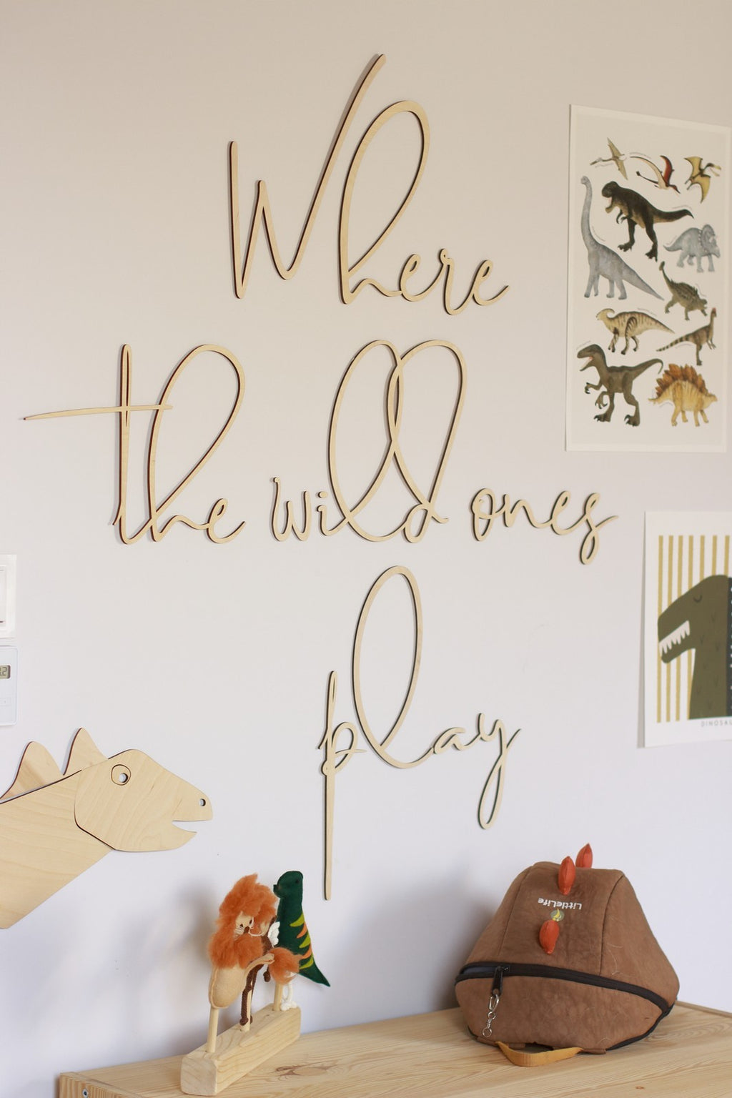 Wooden Wall Sign - Where The Wild Ones Play