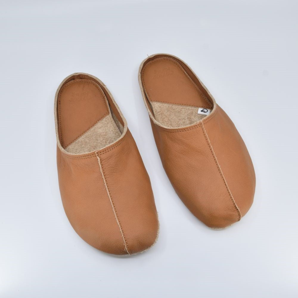Eco-Friendly Leather Slippers – Handmade & Sustainable by Omaking at brixbailey.com